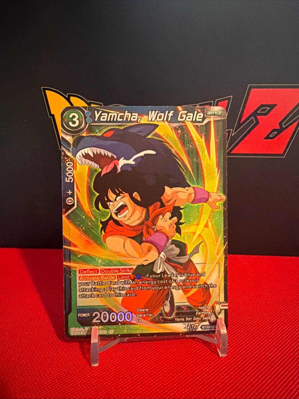 Yamcha, Wolf Gale BT30-021 SR Three Glorious Fighters Dragon Ball Masters - Image 1