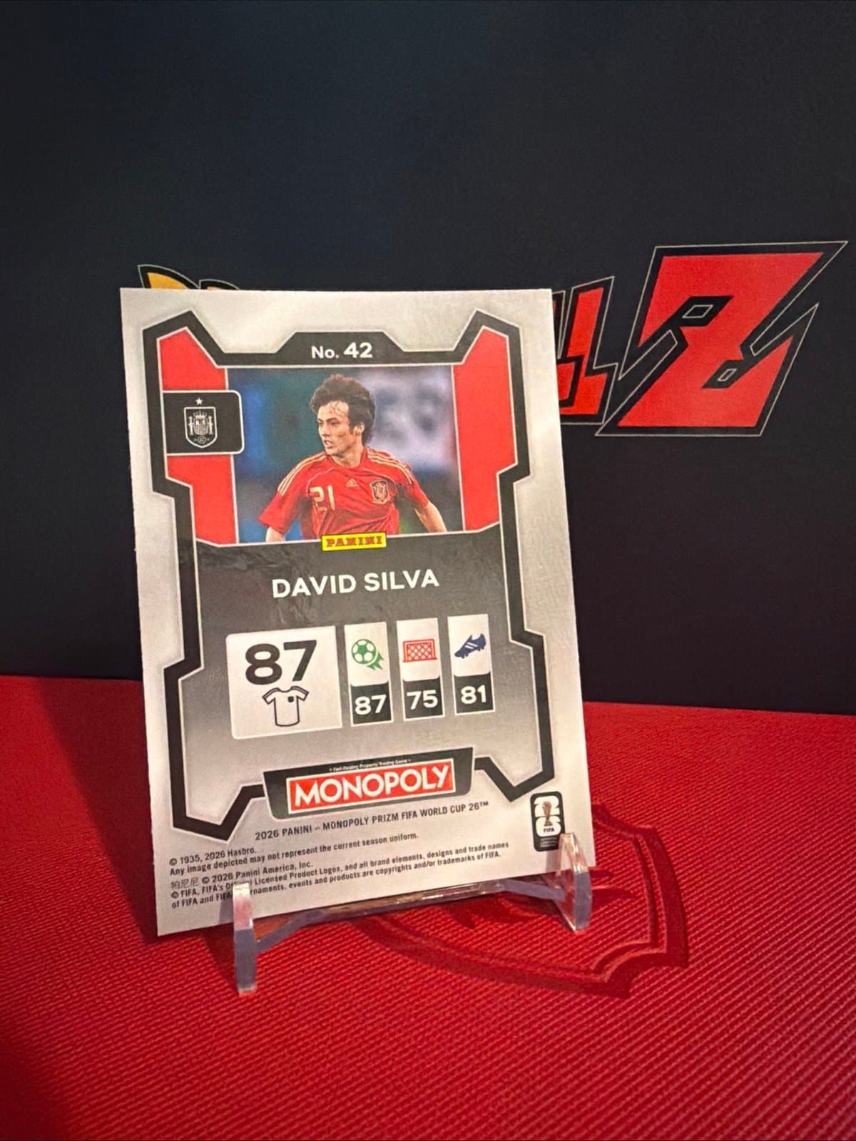 David Silva 2026 Panini Prizm Monopoly FIFA World Cup #42 Base Spain - Thumbnail 4