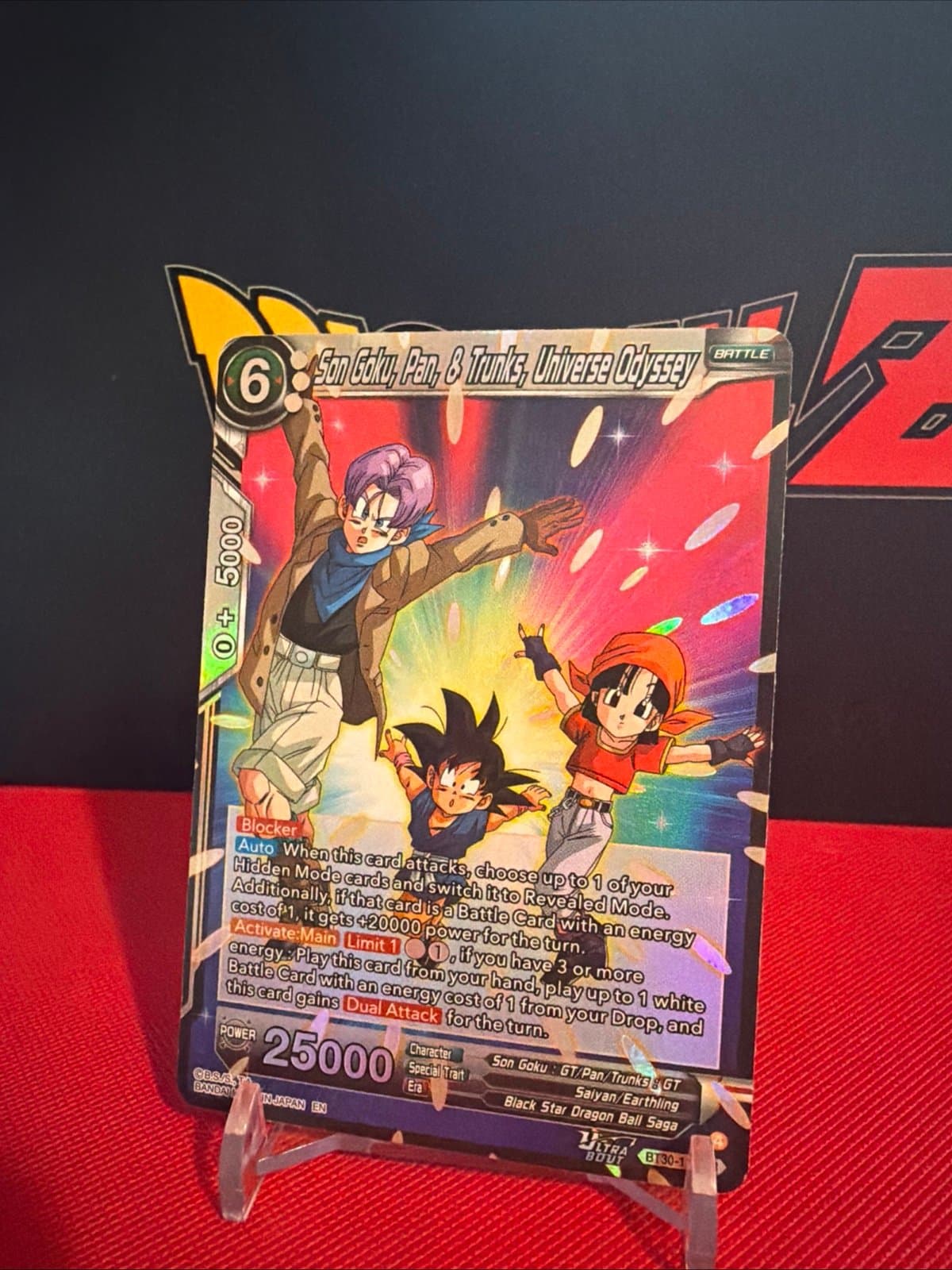 DBS BT30-124 SR Son Goku, Pan, & Trunks Universe Odyssey Three Glorious Fighters - Thumbnail 4