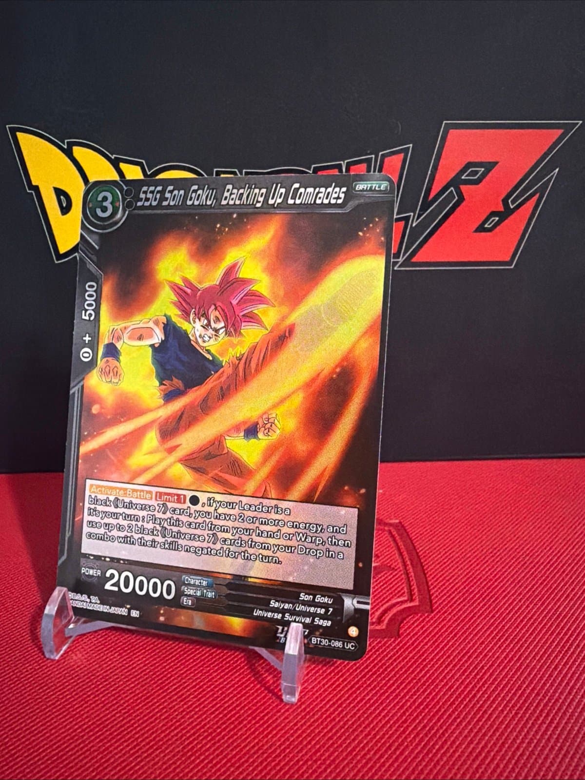 SSG Son Goku Backing Up Comrades BT30-086 Foil DBS Three Glorious Fighters - Thumbnail 2