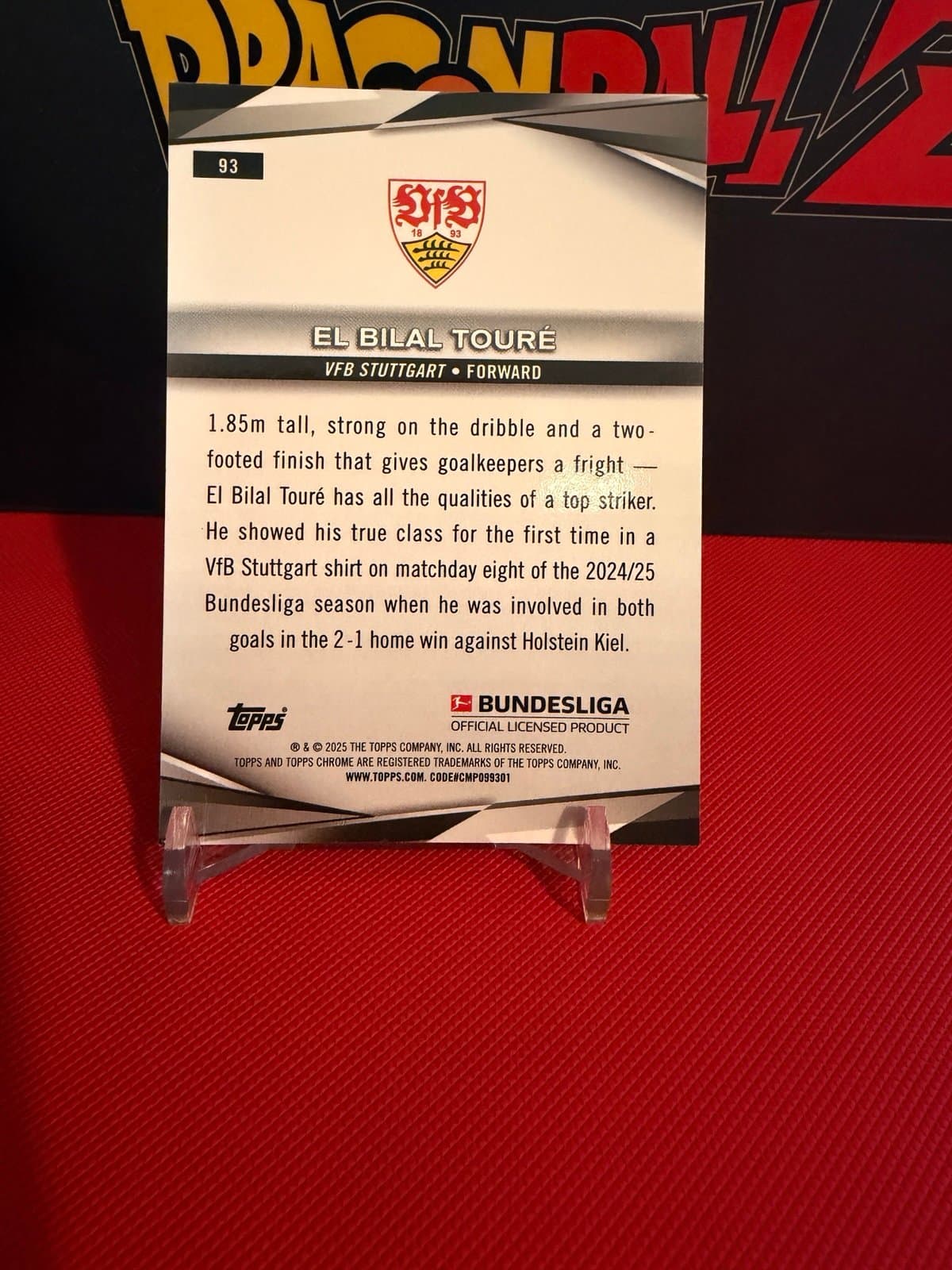 El Bilal Toure 2024/25 Topps Chrome Bundesliga #93 - VfB Stuttgart - Thumbnail 3