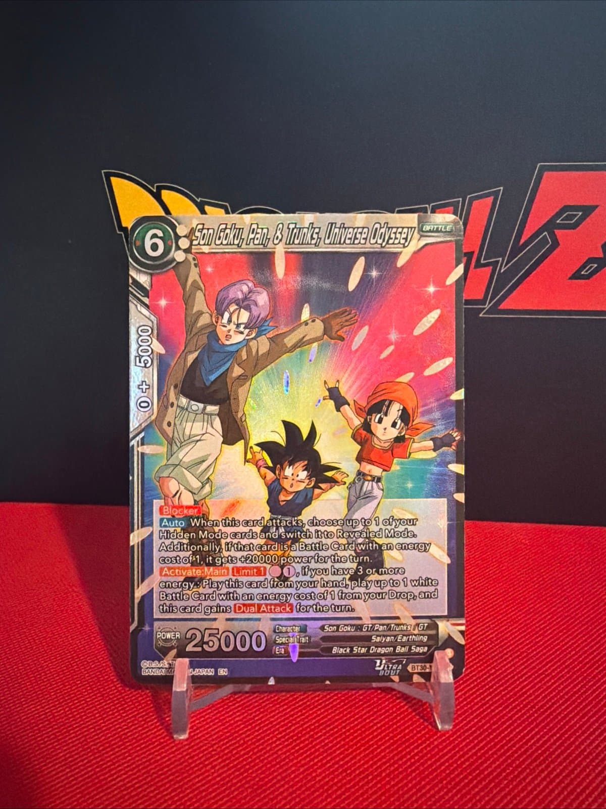 DBS BT30-124 SR Son Goku, Pan, & Trunks Universe Odyssey Three Glorious Fighters - Thumbnail 3
