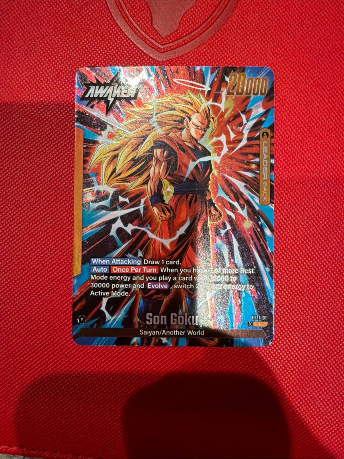 Dragon Ball Super Card Game Son Goku Leader Awaken FS11-01 English Card - Image 1