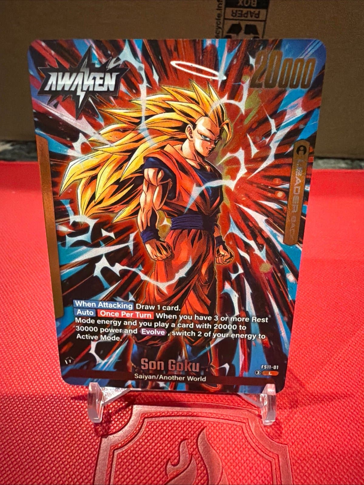 Dragon Ball Super Card Game Son Goku Leader Awaken FS11-01 English Card - Thumbnail 2