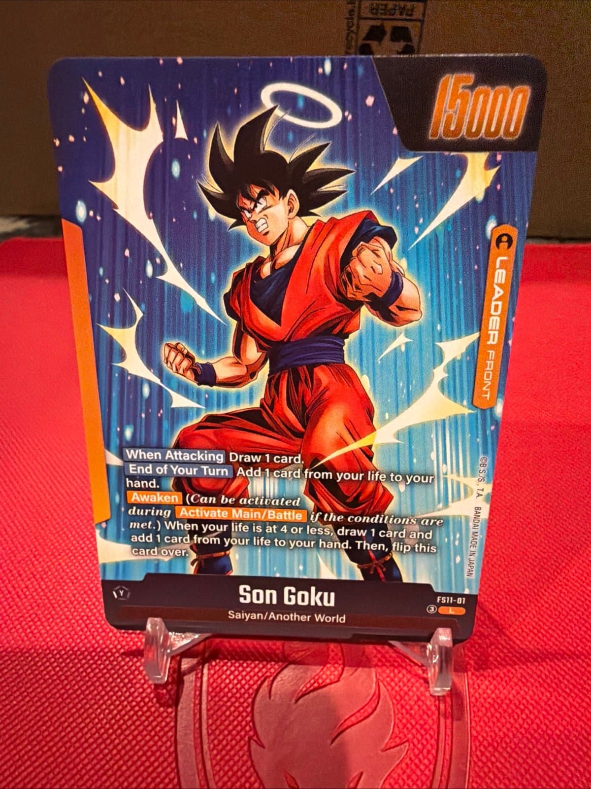 Dragon Ball Super Card Game Son Goku Leader Awaken FS11-01 English Card - Thumbnail 3