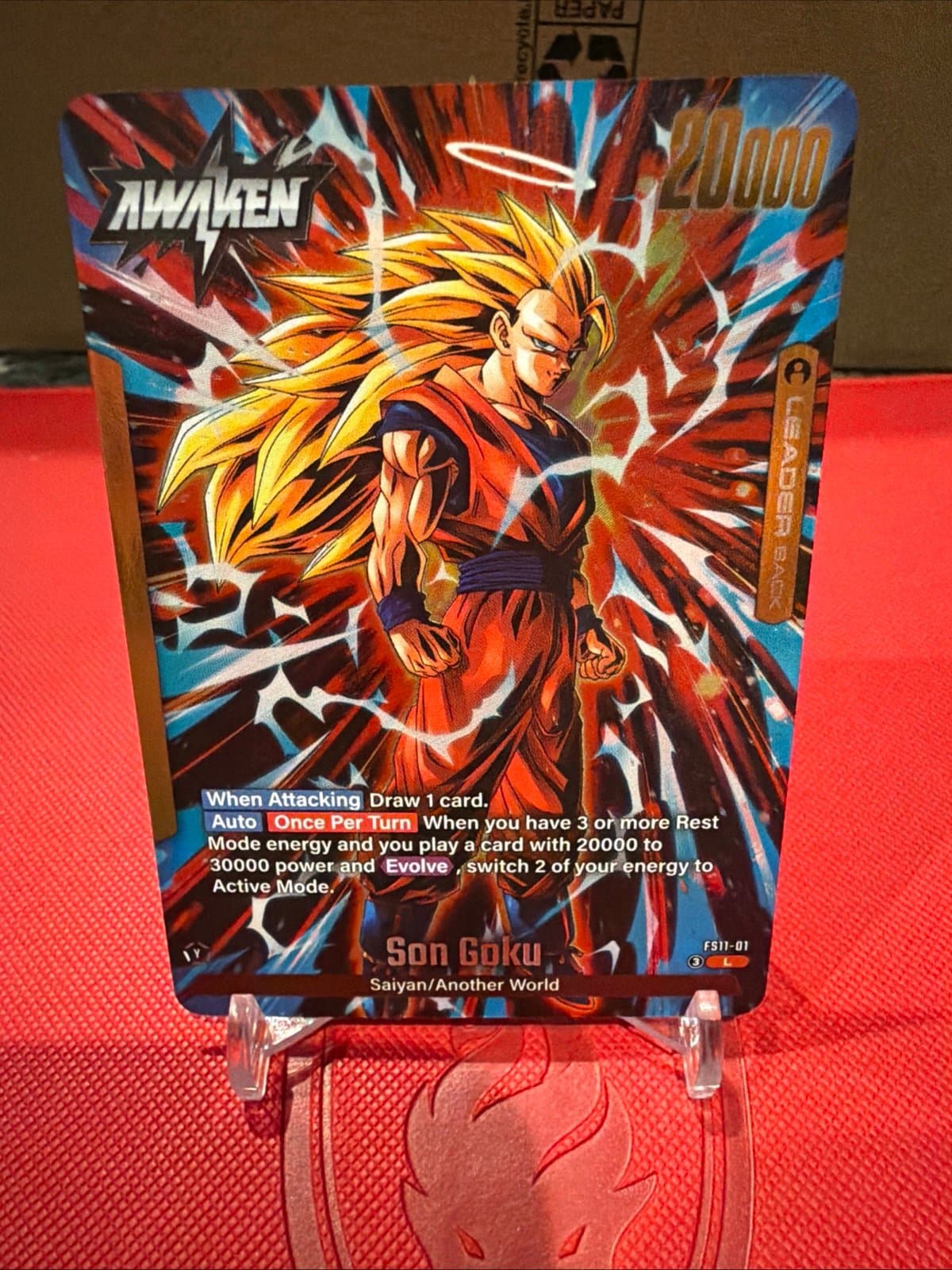 Dragon Ball Super Card Game Son Goku Leader Awaken FS11-01 English Card - Thumbnail 4