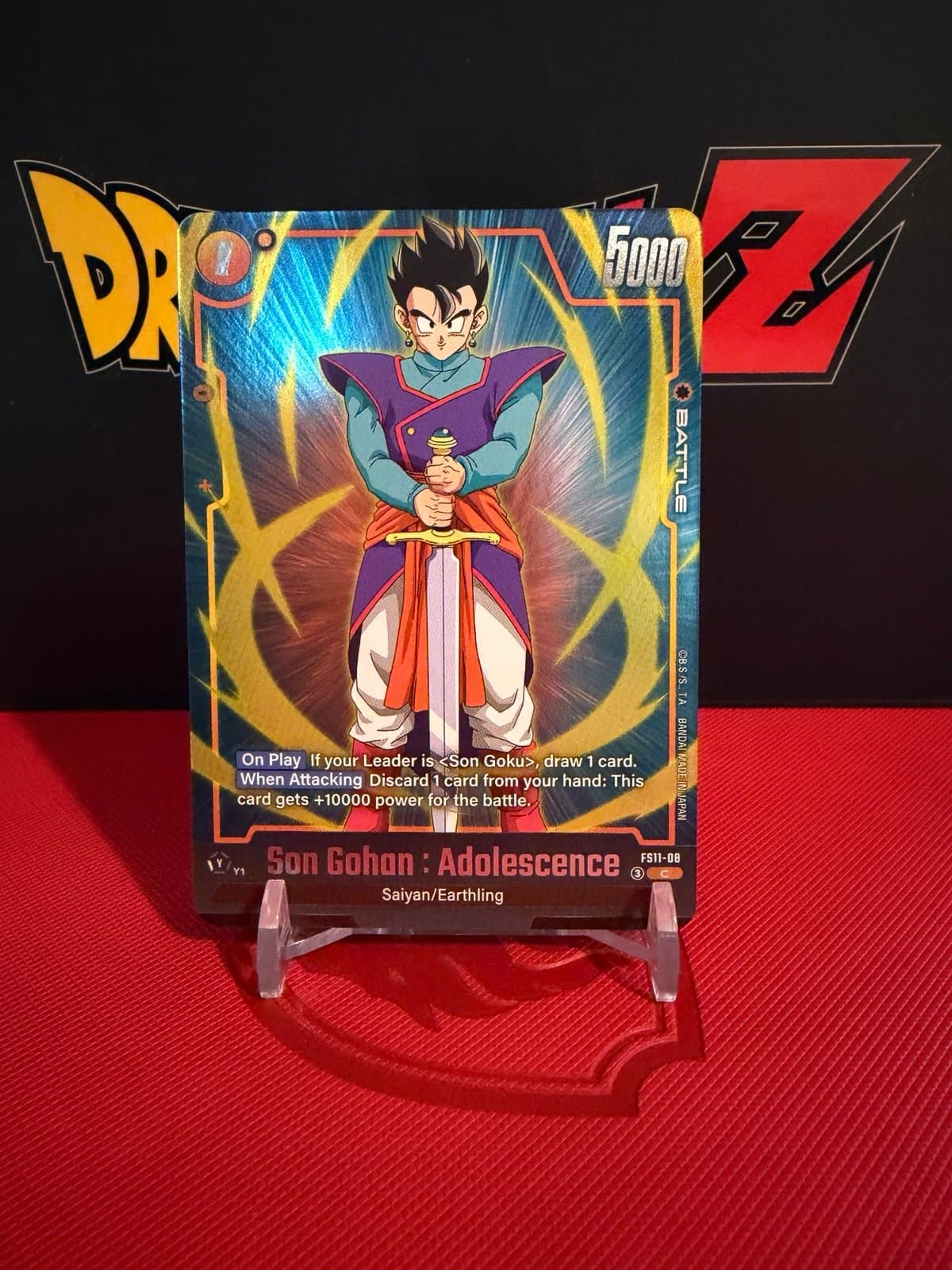 FS11-08 Son Gohan: Adolescence dragon ball card game - Thumbnail 2