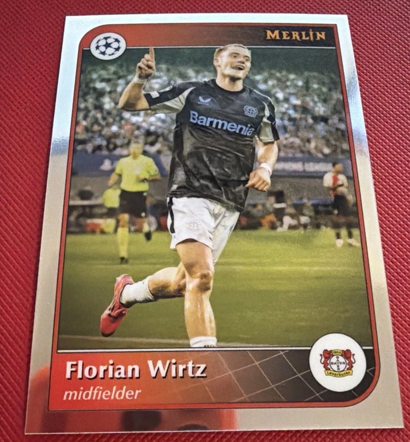 Florian Wirtz White Bayer 04 Leverkusen Topps UEFA Merlin 2025 - Image 1