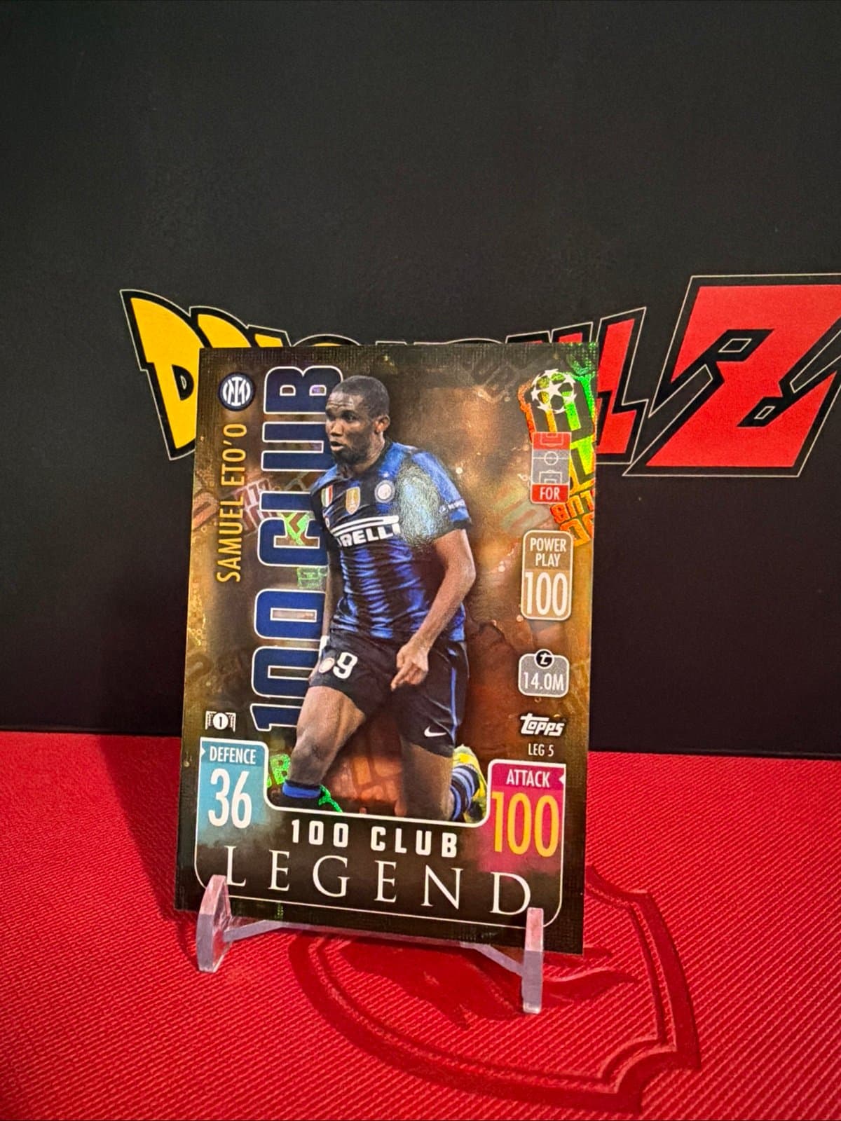 Topps Samuel ETO’O 100 club legend Inter Milan LEG5 - Image 1