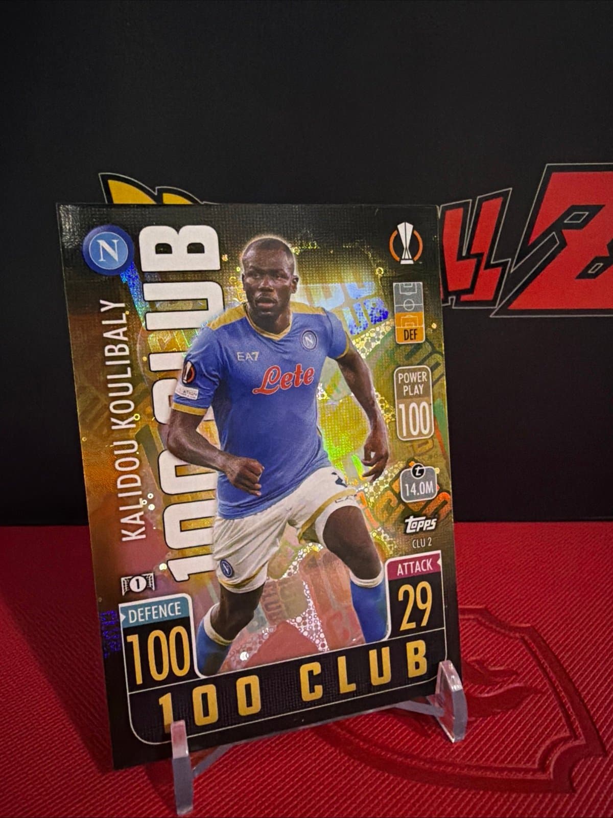 Kalidou Koulibaly Napoli 100 Club Europa League Topps - Thumbnail 3
