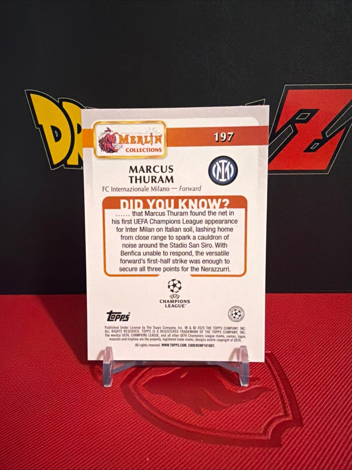 Marcus Thuram Topps Merlin - Inter #197 - Thumbnail 4