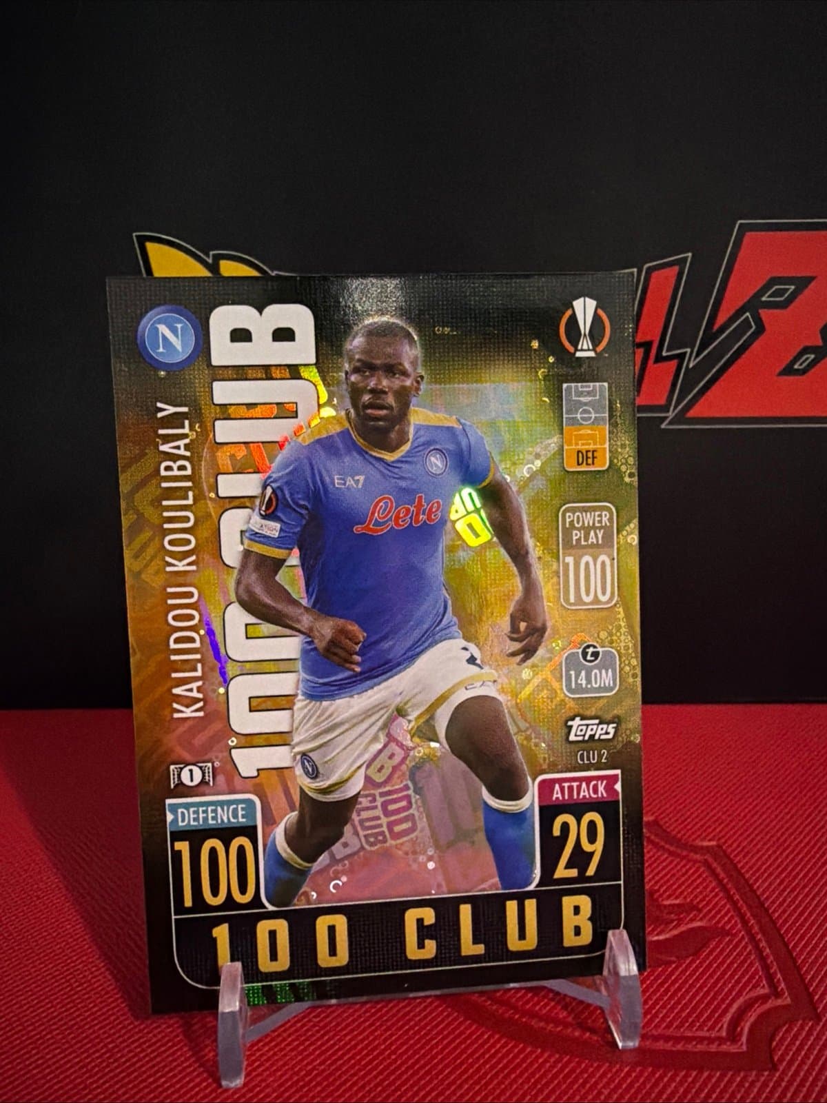 Kalidou Koulibaly Napoli 100 Club Europa League Topps - Thumbnail 2