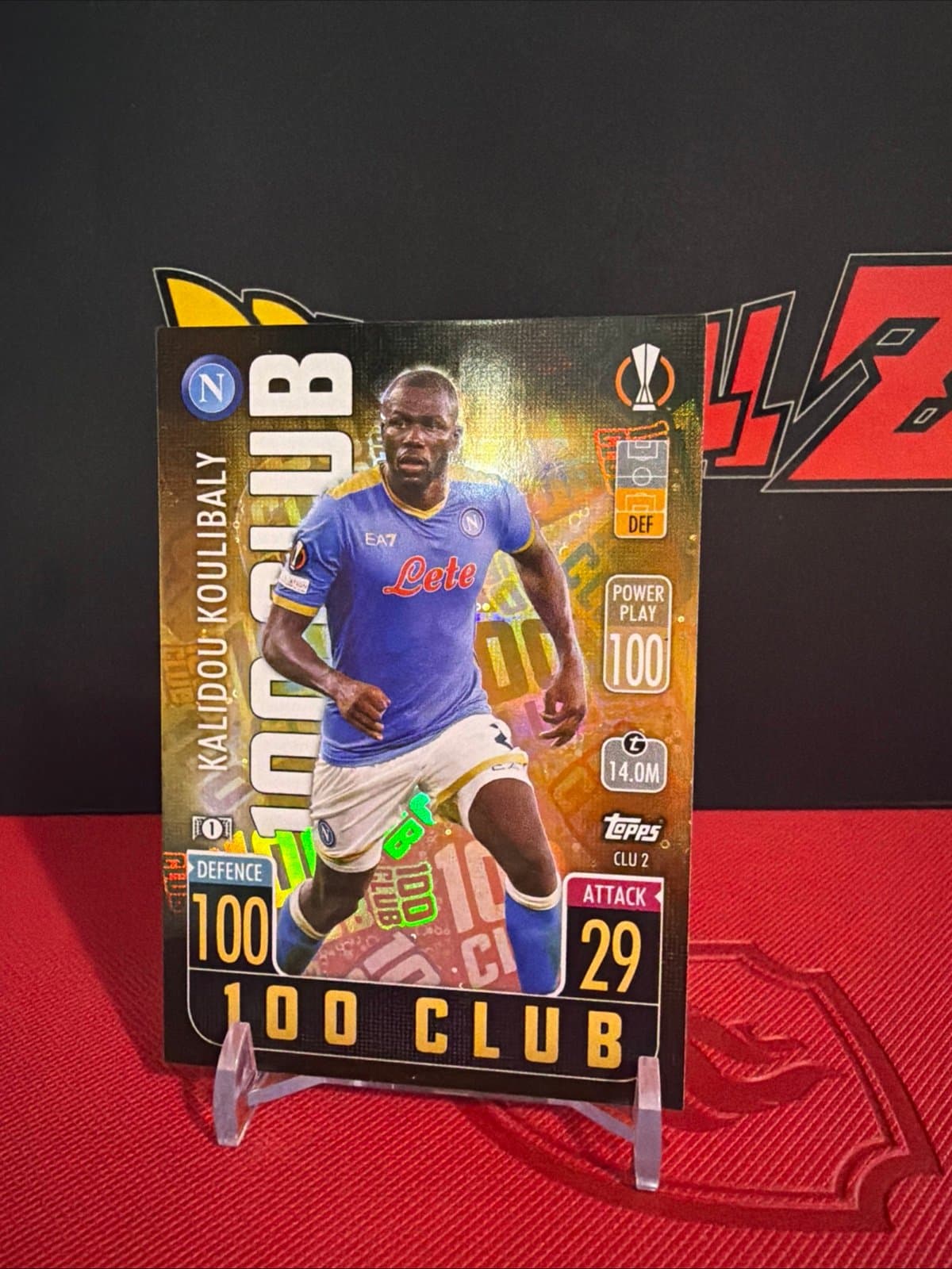 Kalidou Koulibaly Napoli 100 Club Europa League Topps - Thumbnail 4