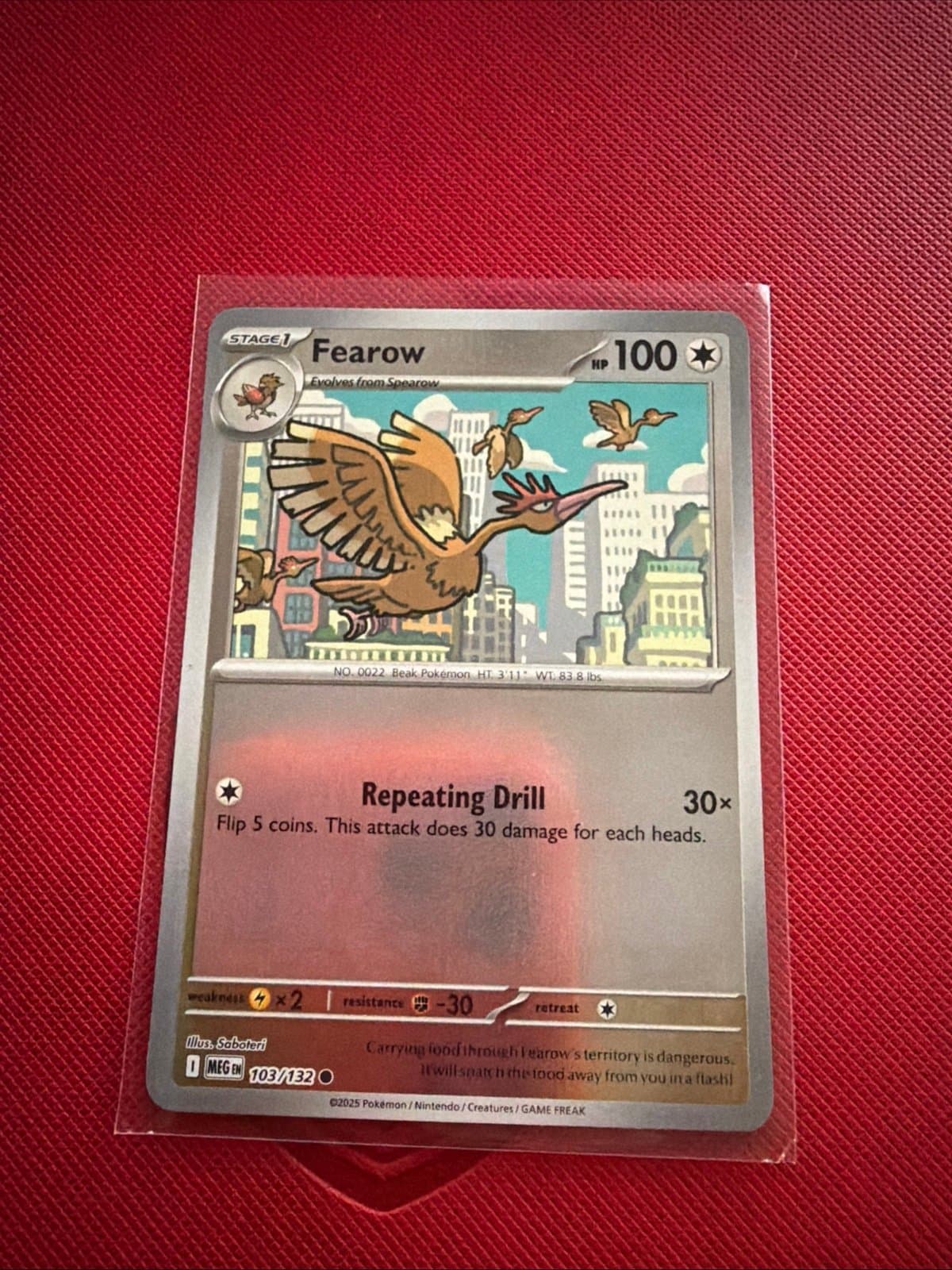 Fearow 103/132 Me01: Mega Evolution Reverse Holo - Pokemon TCG NM - Thumbnail 7