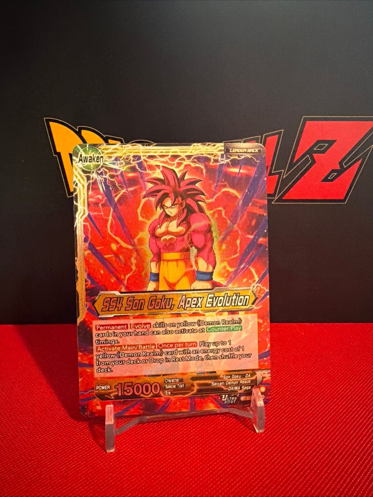 SS4 SON GOKU, APEX EVOLUTION BT30-067 Three Glorious Fighters Dragon Ball Master - Image 1