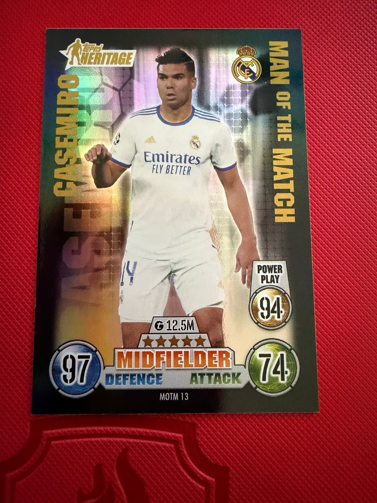 2021-22 Topps Match Attax UCL Extra Man of the Match Casemiro #MOTM13 - Image 1