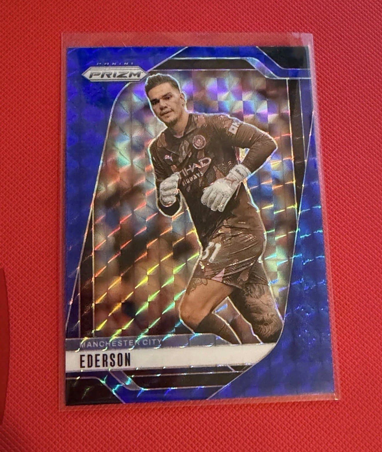 2024-25 Panini prizm soccer ederson Blue Mosaic Parallel