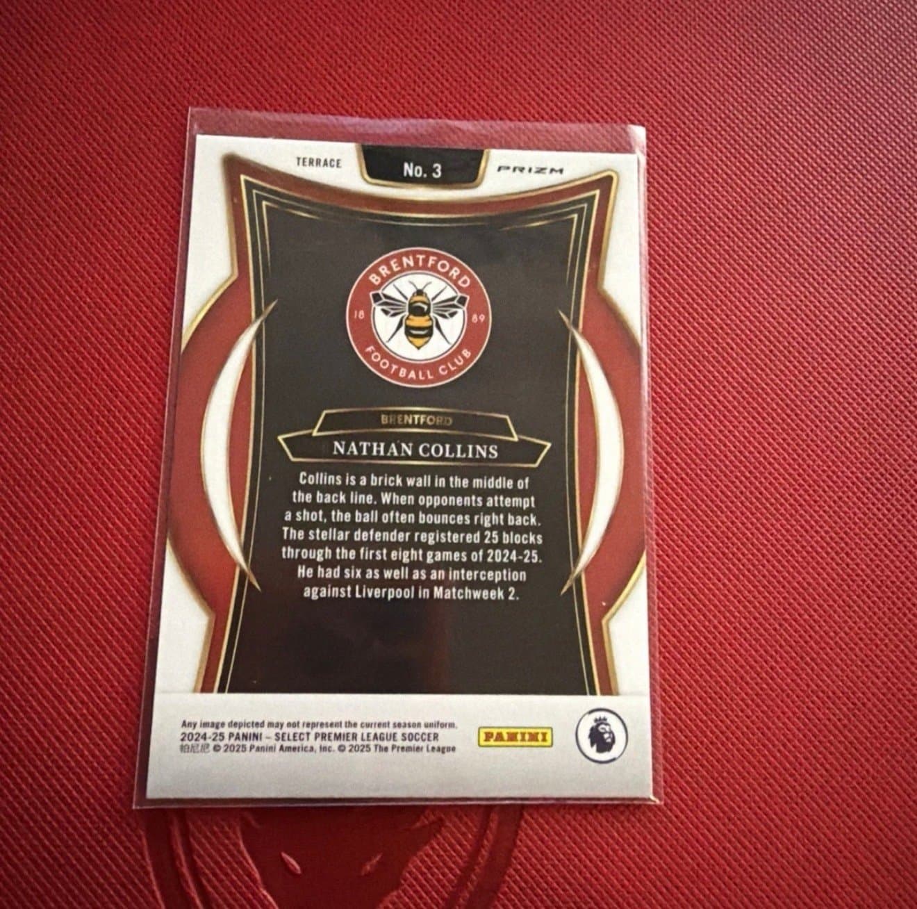 2024-25 Panini Select Premier League - Nathan Collins #3 Mojo Prizm - Thumbnail 2