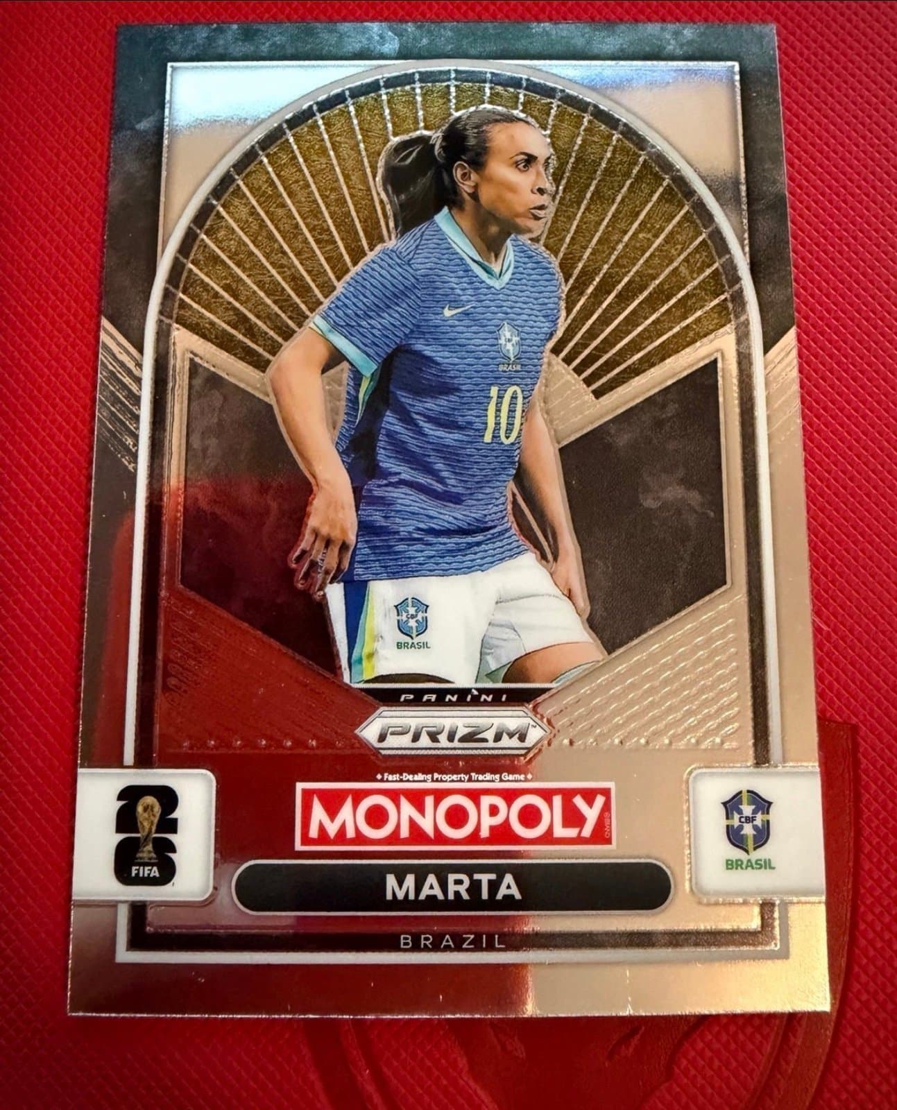 Marta 2026 Panini Prizm Monopoly FIFA World Cup #99 Insert Brazil - Image 1
