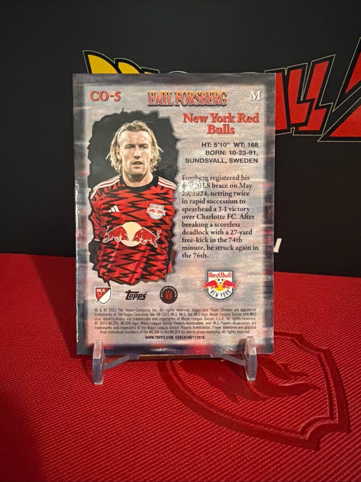 Emil Forsberg 2025 Topps Chrome MLS Class Of Their Own New York Red Bulls - Thumbnail 4