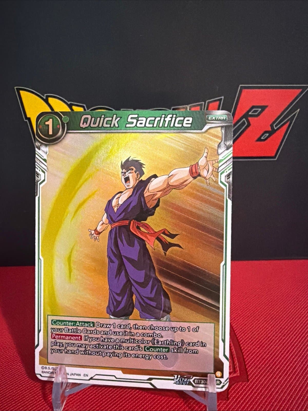 Quick Sacrifice BT30-066 Rare Foil Dragon Ball Three Glorious Fighters Gohan - Thumbnail 3