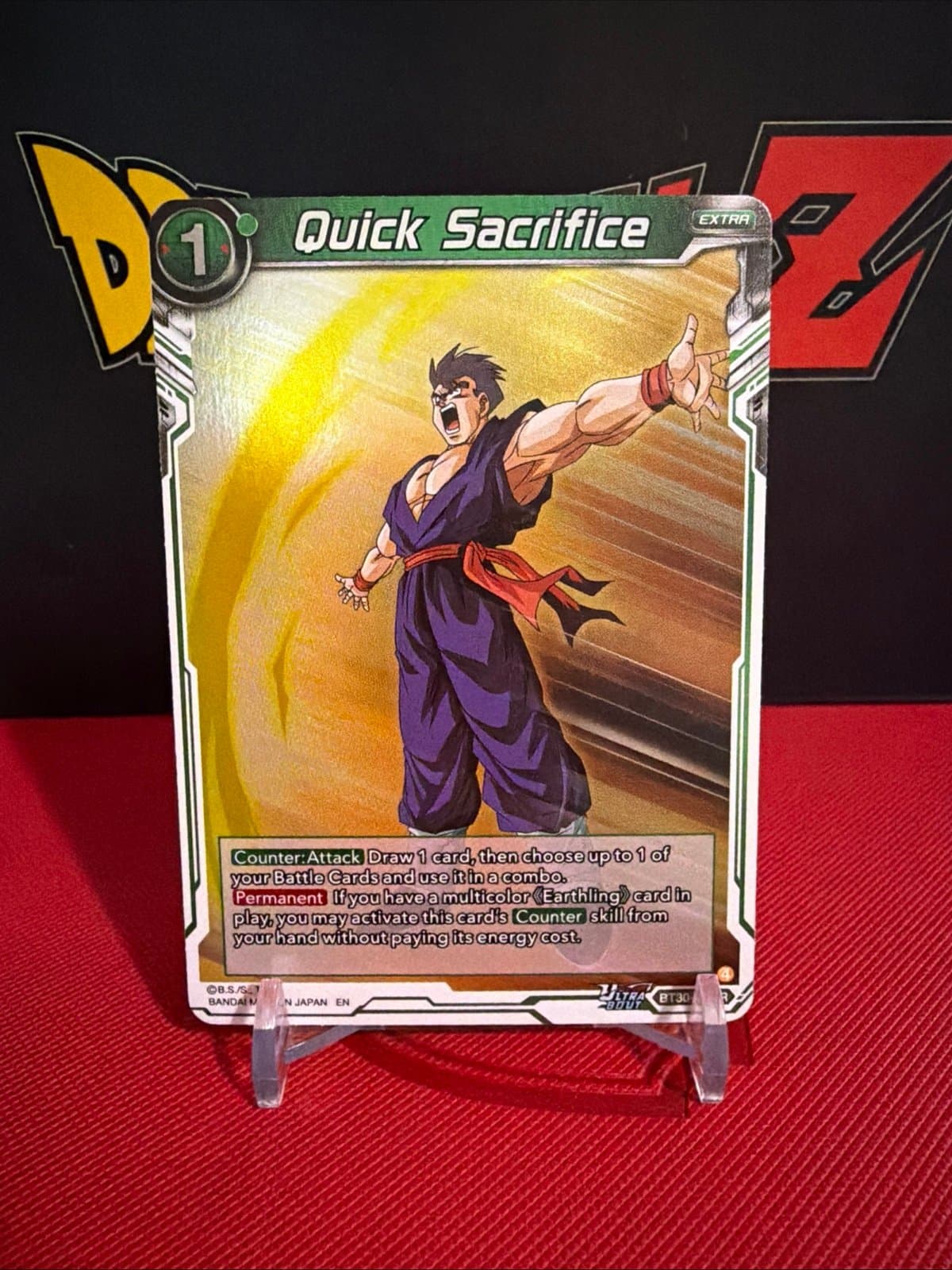 Quick Sacrifice BT30-066 Rare Foil Dragon Ball Three Glorious Fighters Gohan - Image 1