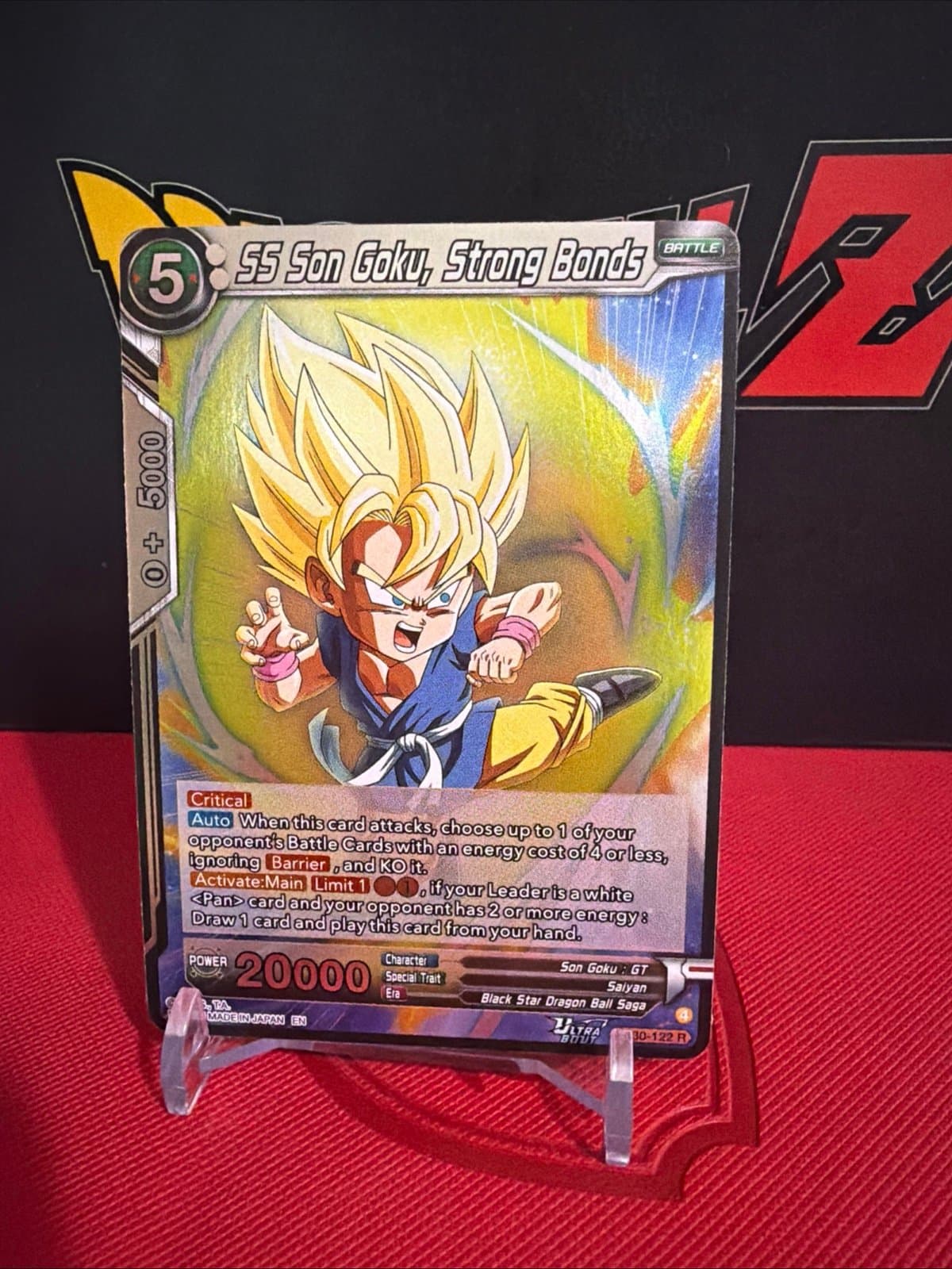 SS Son Goku, Strong Bonds BT30-122 Rare Three Glorious Fighters Dragon Ball Card - Thumbnail 2