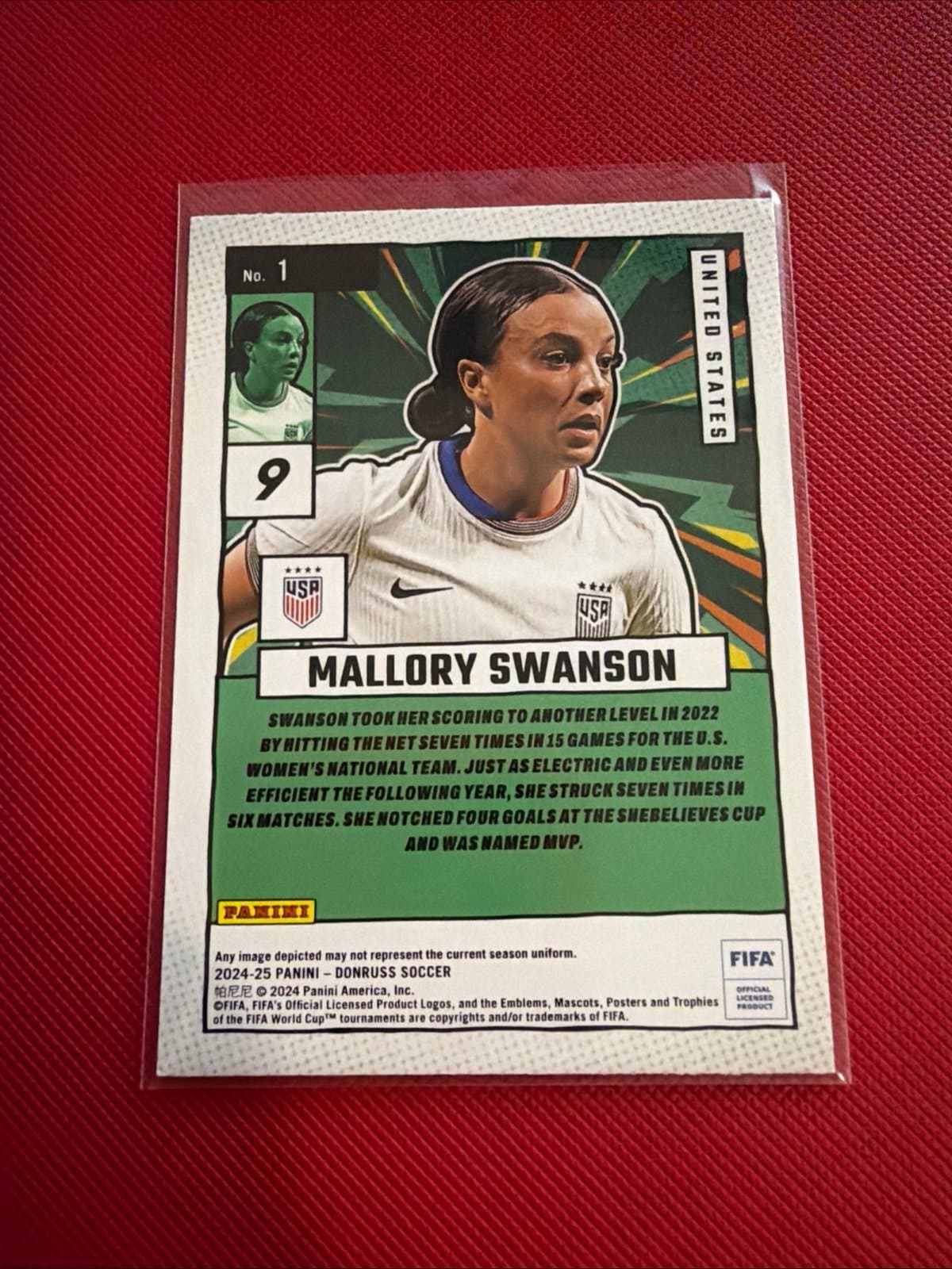 Mallory Swanson 2024-25 Donruss Soccer Net Marvels #1 - Thumbnail 2