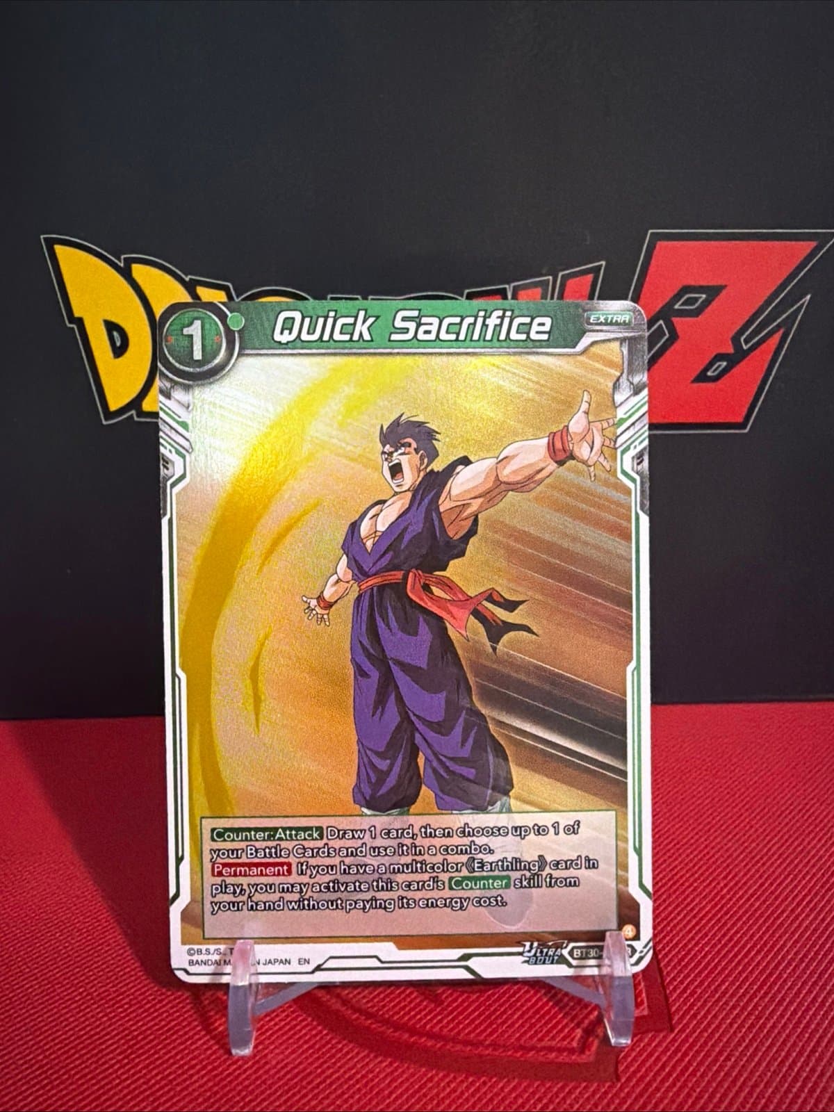 Quick Sacrifice BT30-066 Rare Foil Dragon Ball Three Glorious Fighters Gohan - Thumbnail 2