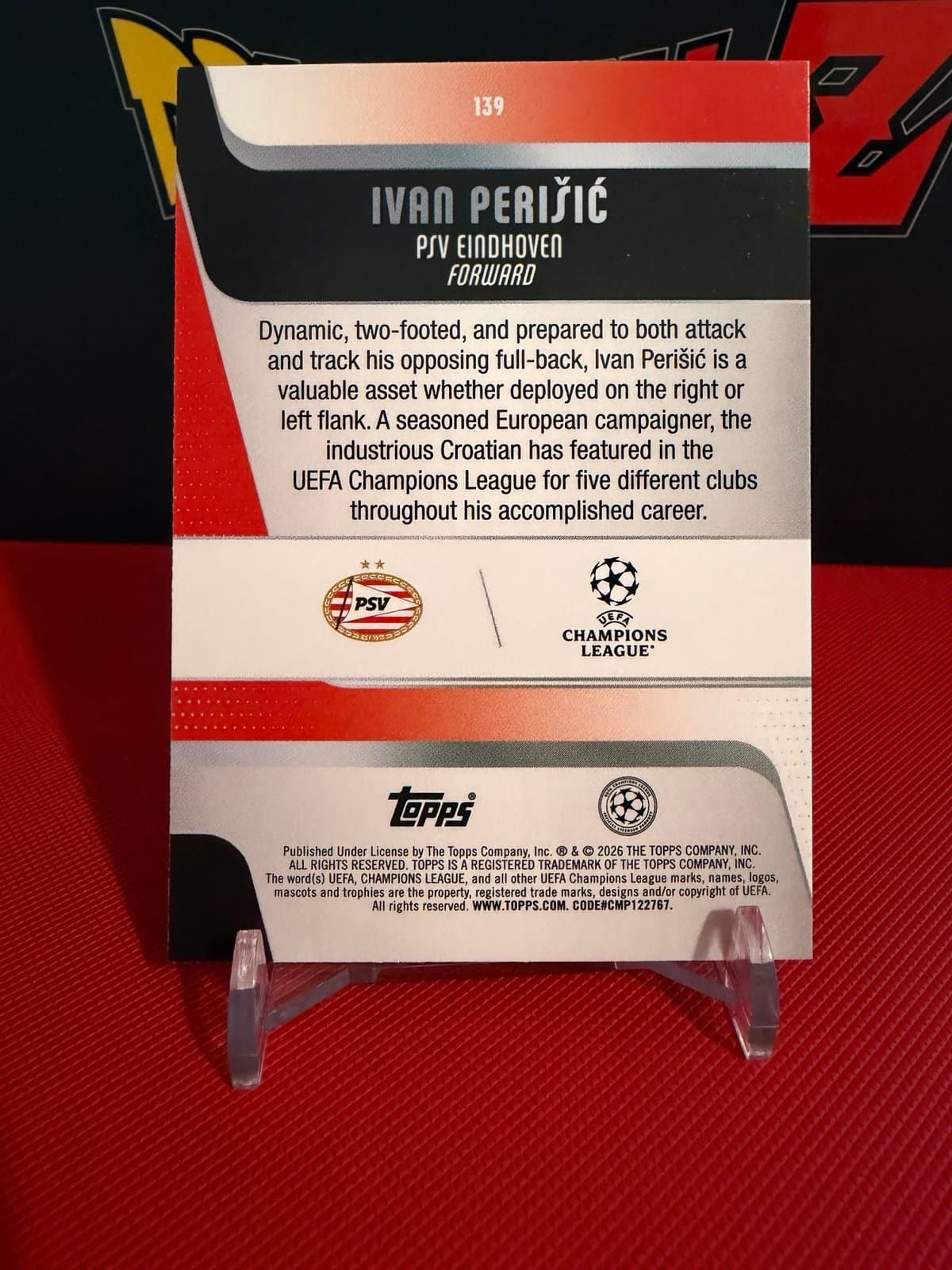 2025-26 Topps UEFA Club Competitions #139 Ivan Perisic HOLO PSV Tiny Diamonds - Thumbnail 3
