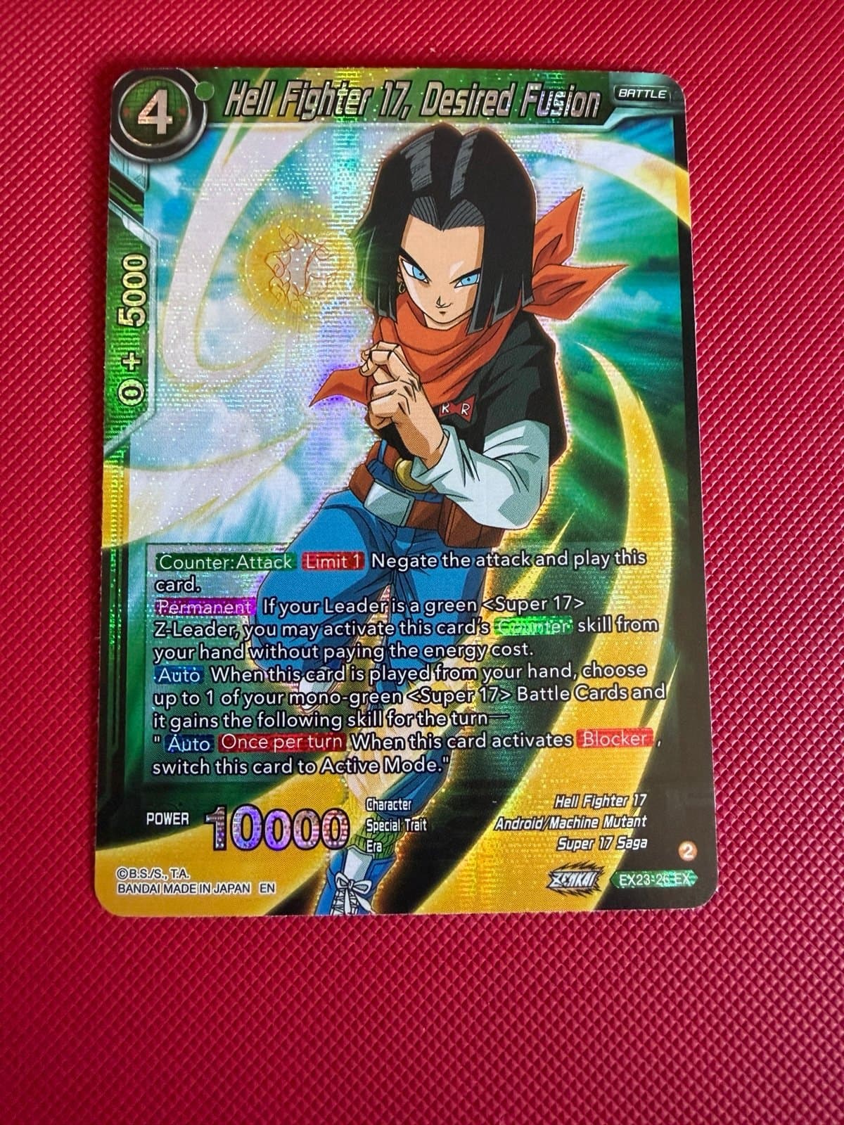 Dragon Ball Super CCG SS4 Bardock, Prismatic Radiance EX23-49 EX Foil Card - Image 1