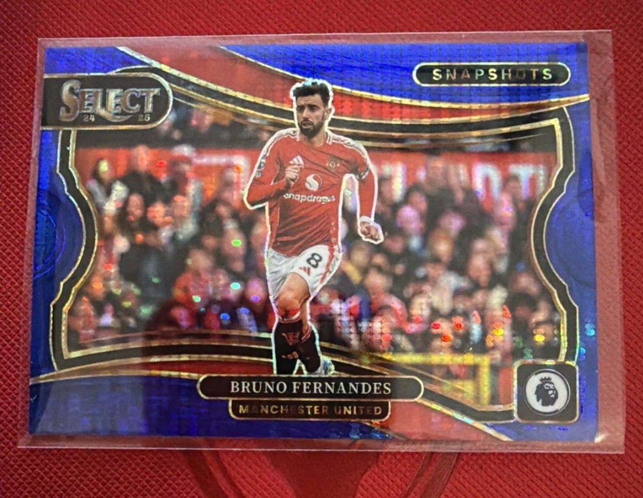 PANINI SELECT PREMIER LEAGUE 2024-25 BRUNO FERNANDES BLUE PULSAR SNAPSHOT - Image 1