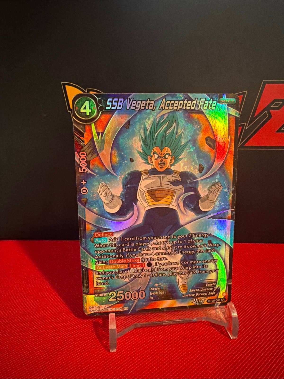DBS BT30-088 SR SSB Vegeta, Accepted Fate Three Glorious Fighters Masters - Image 1