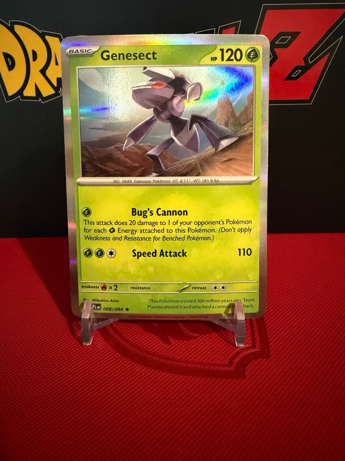Genesect 008/094 Holo Rare ME02: Phantasmal Flames NM - Thumbnail 2