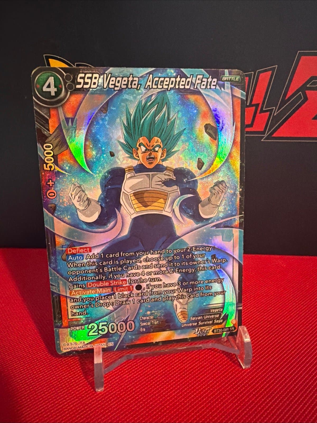 DBS BT30-088 SR SSB Vegeta, Accepted Fate Three Glorious Fighters Masters - Thumbnail 3