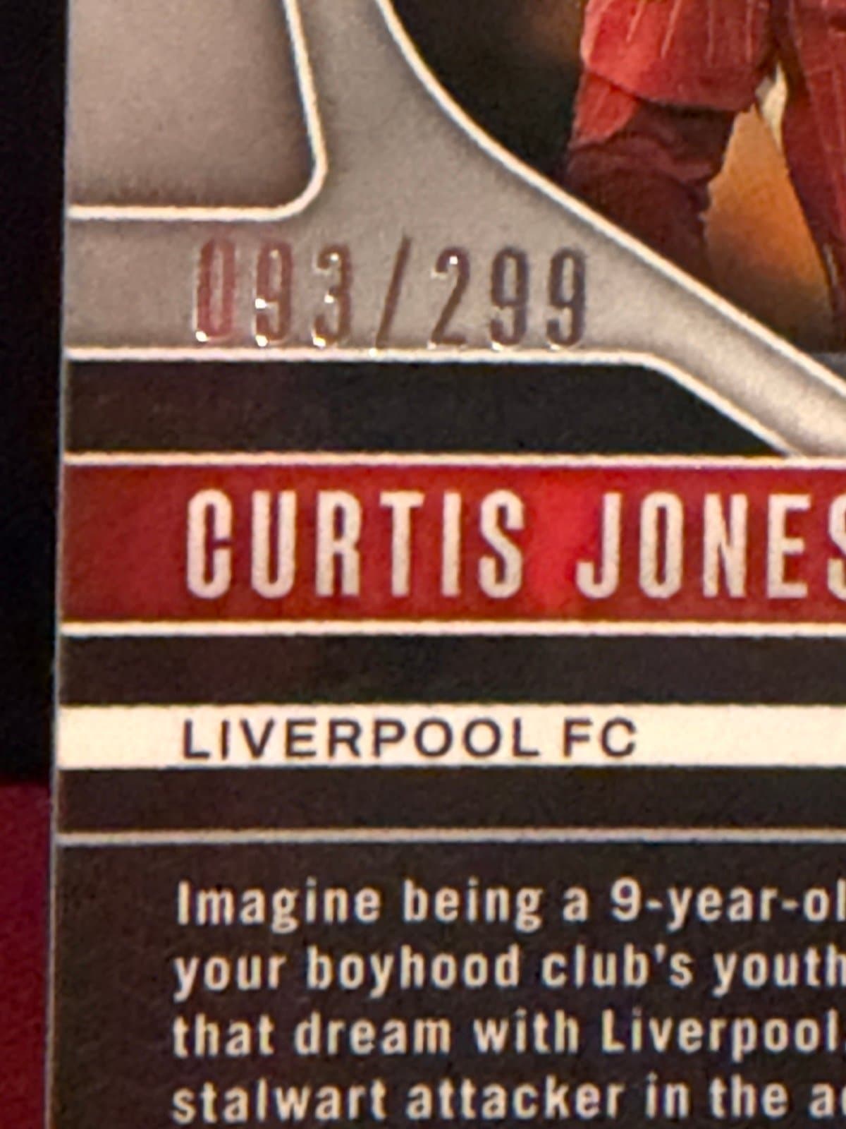 2024-25 Panini Prizm Premier League Curtis Jones Blue #/299 Liverpool - Thumbnail 4