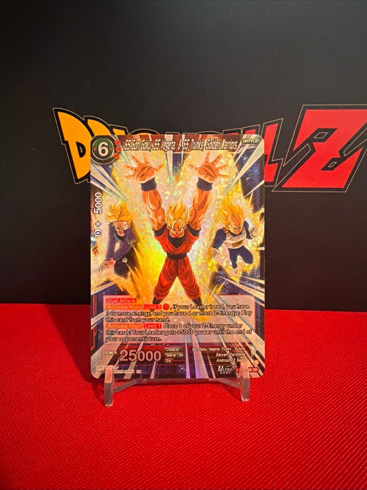 DBS BT30-006 SR SS Son Goku Vegeta Trunks Golden Warriors Three Glorious Fighter