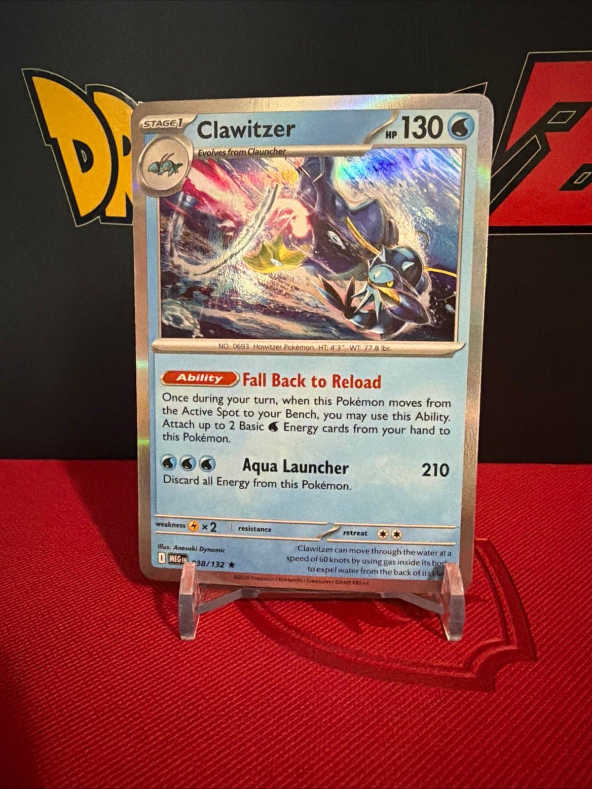 Clawitzer 038/132 Me01: Mega Evolution Holo - Image 1