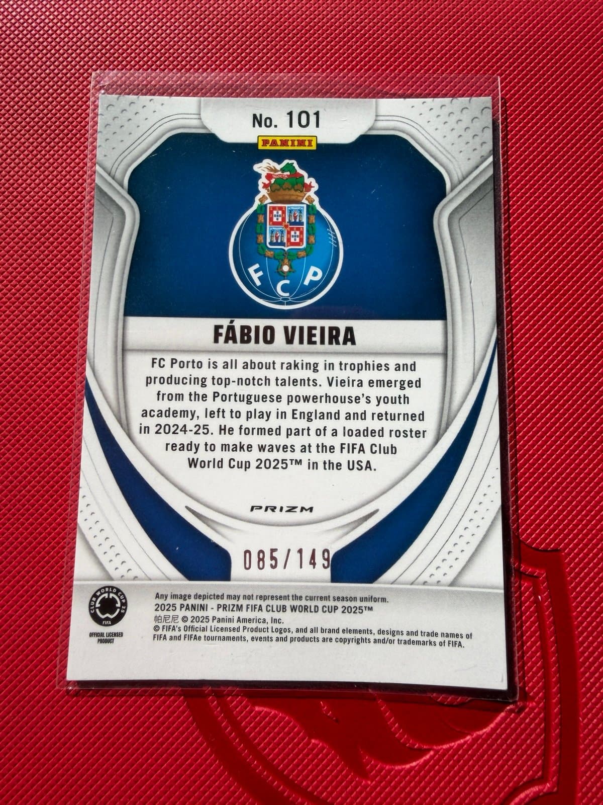 Prizm Fabio Vieira FC Porto 85 /149 Club World Cup - Thumbnail 2