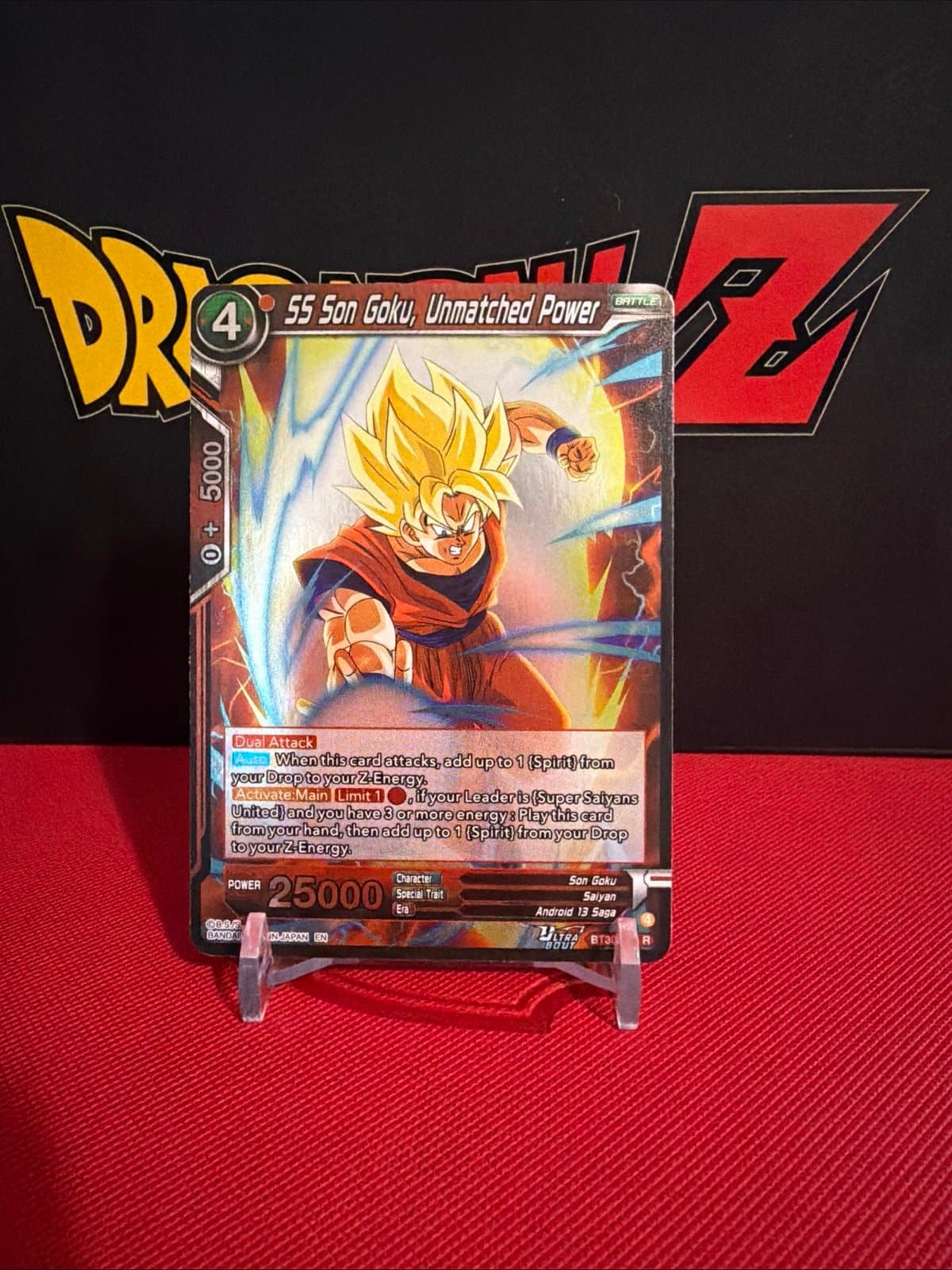 SS Son Goku, Unmatched Power BT30-004 R Foil Dragon Ball Three Glorious Fighters - Image 1