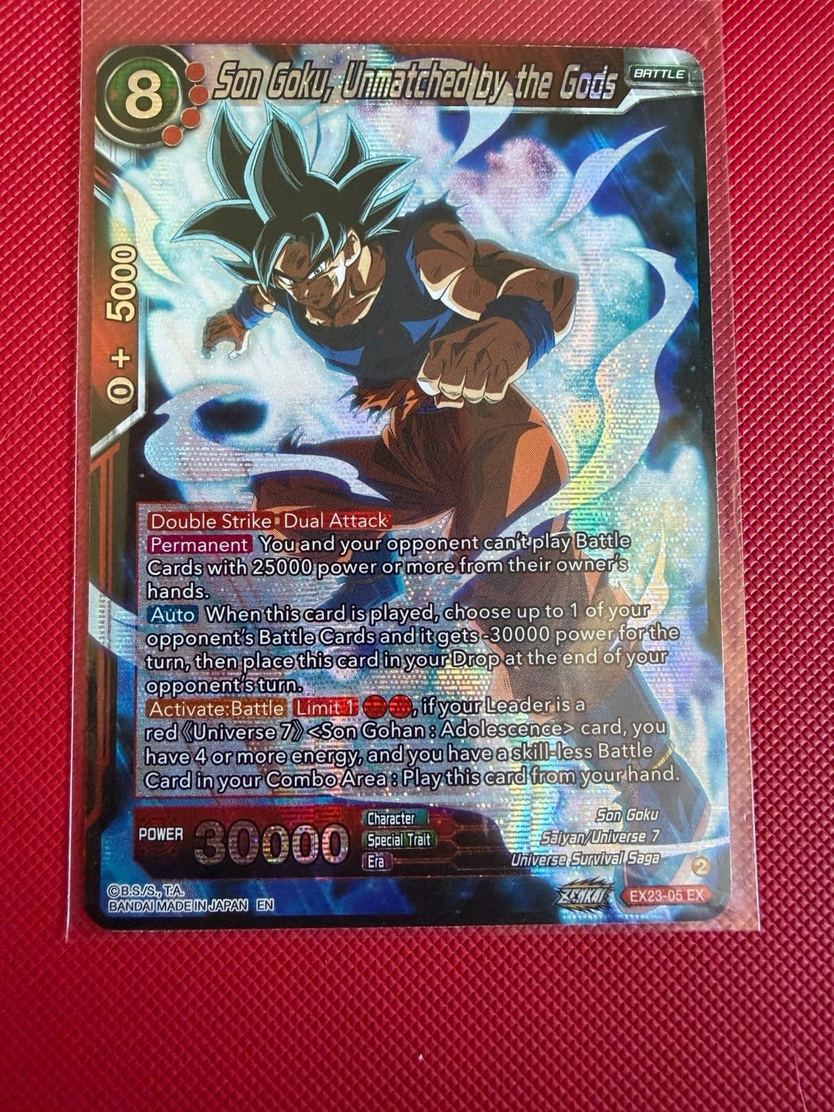 Son Goku Unmatched by the Gods EX23-05 Foil Dragon Ball Super Card Game | NM - Thumbnail 2