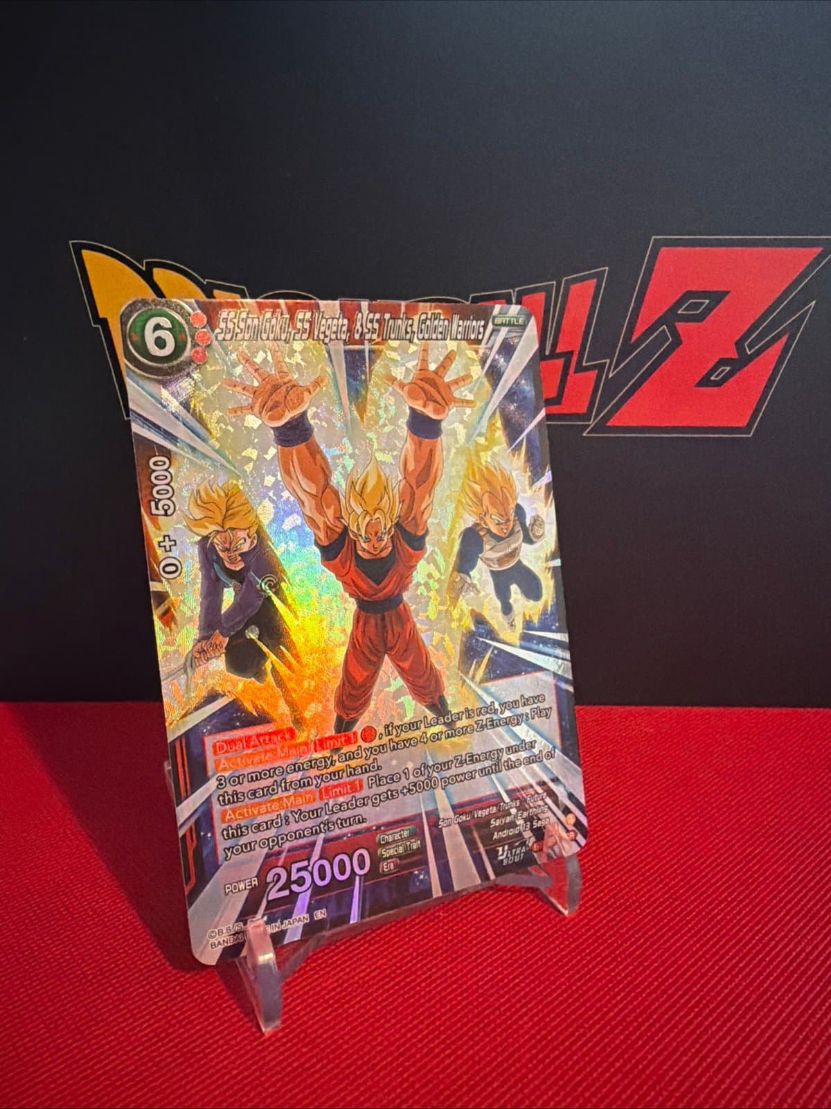 DBS BT30-006 SR SS Son Goku Vegeta Trunks Golden Warriors Three Glorious Fighter - Thumbnail 3