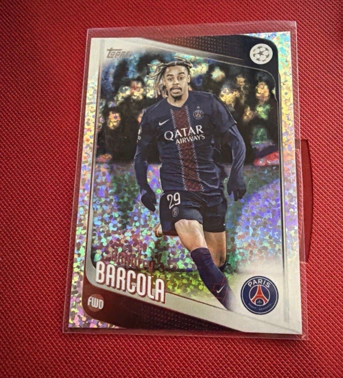 2025-26 Topps UCC Bradley Barcola PSG Mini Diamonds - Champions league - Thumbnail 2