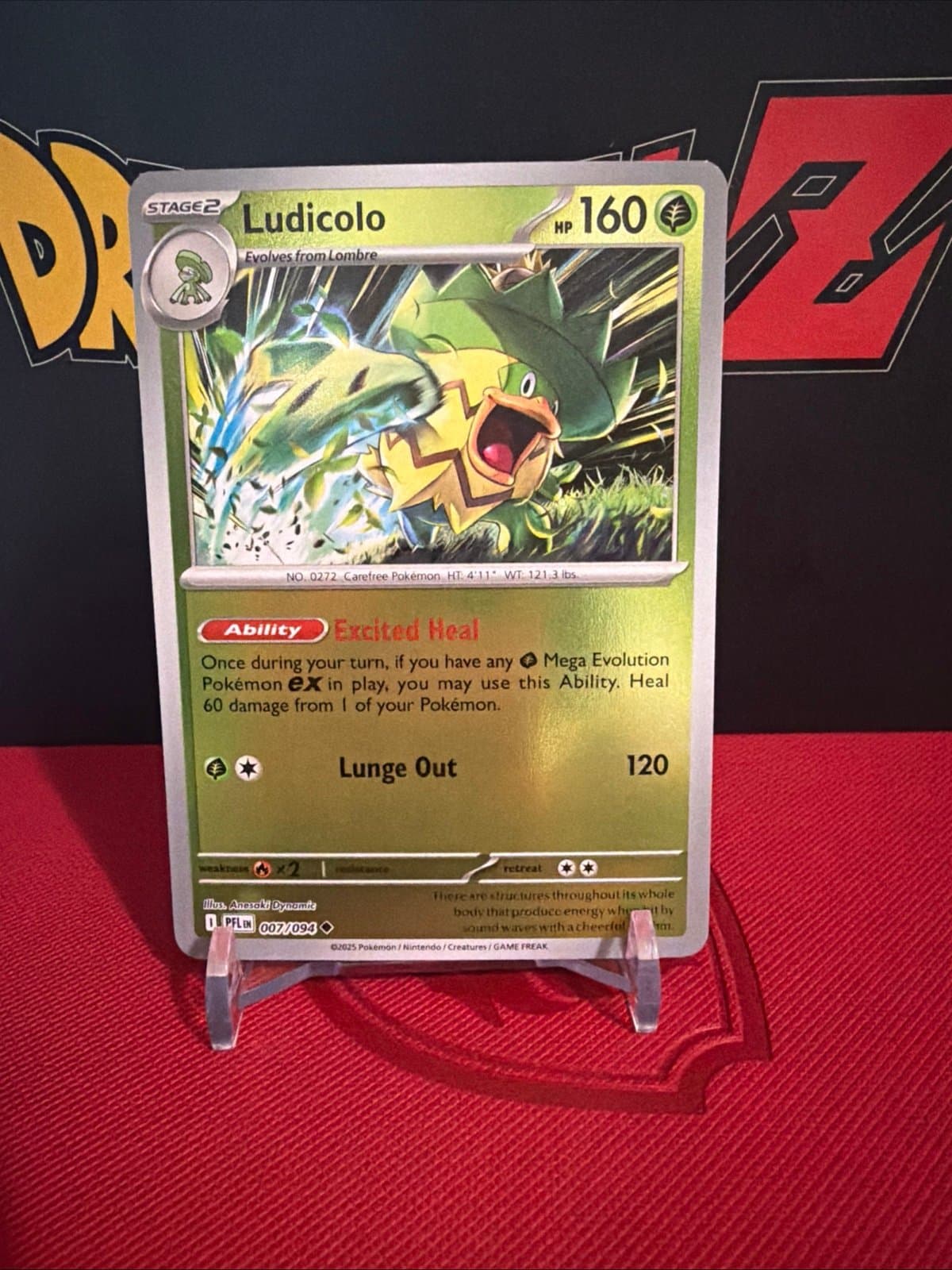 Ludicolo 007/094 Reverse Holo - Pokemon Phantasmal Flames NM - Thumbnail 2
