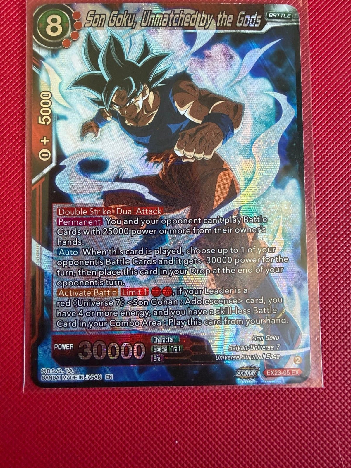 Son Goku Unmatched by the Gods EX23-05 Foil Dragon Ball Super Card Game | NM - Image 1