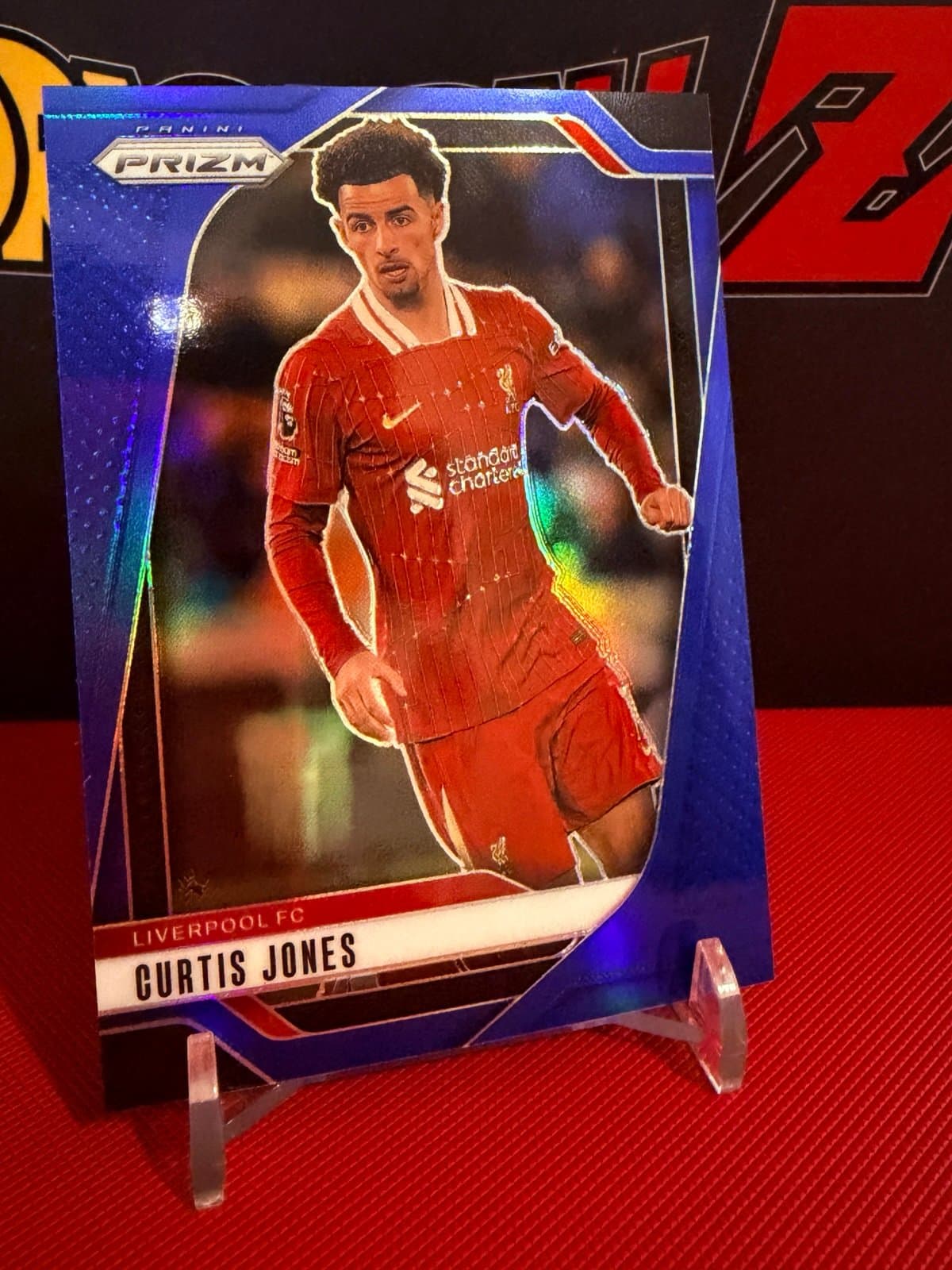 2024-25 Panini Prizm Premier League Curtis Jones Blue #/299 Liverpool - Thumbnail 2