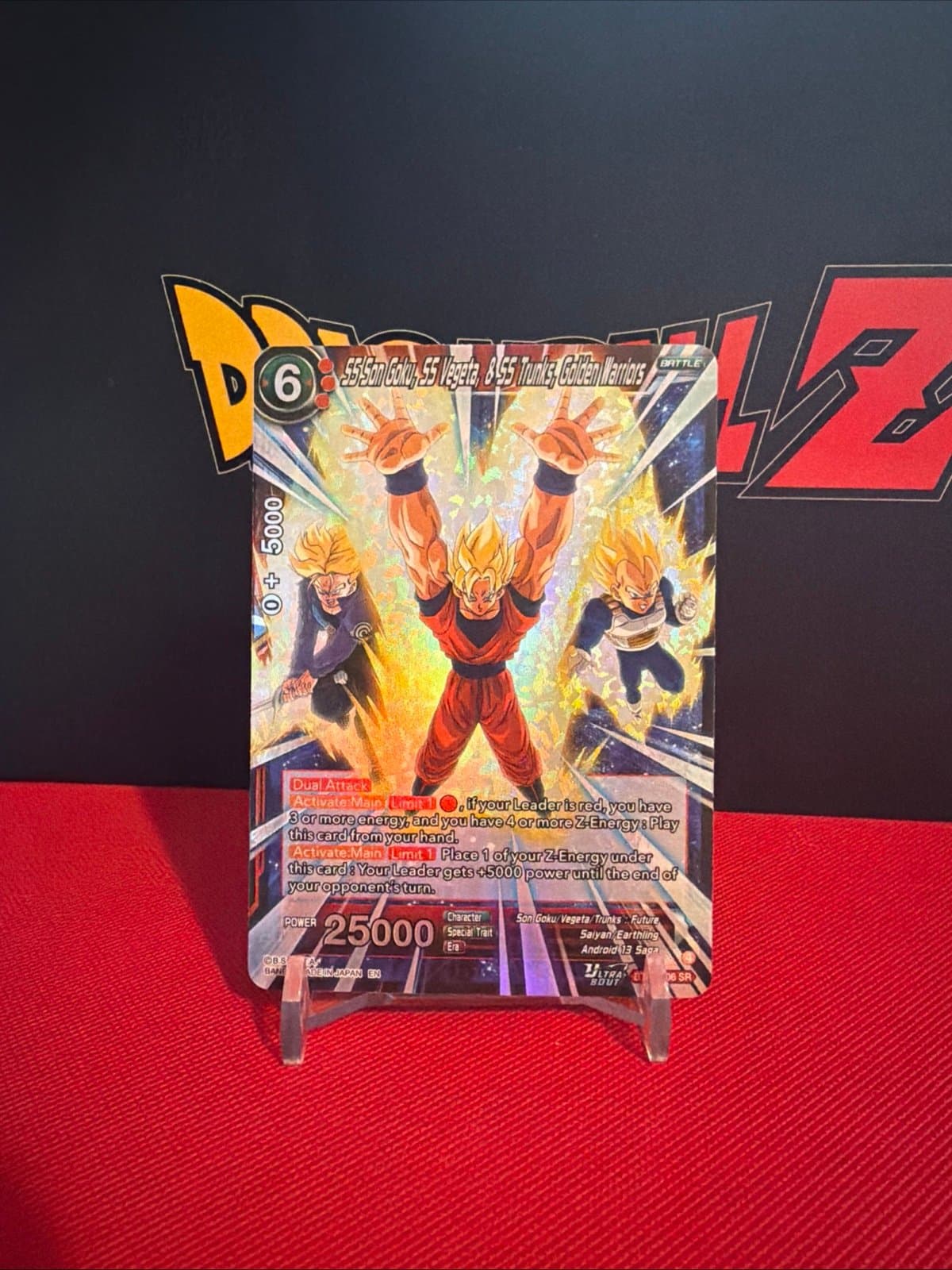 DBS BT30-006 SR SS Son Goku Vegeta Trunks Golden Warriors Three Glorious Fighter - Thumbnail 2