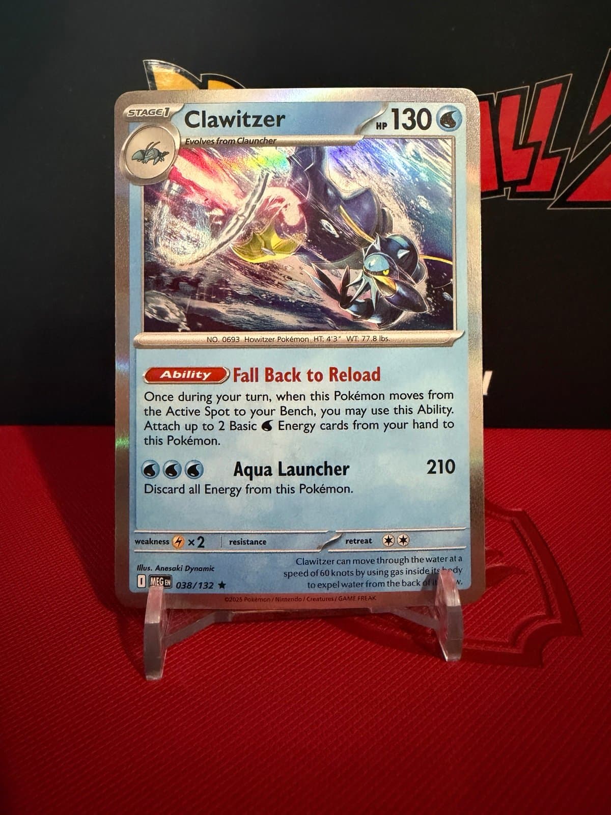 Clawitzer 038/132 Me01: Mega Evolution Holo - Thumbnail 2