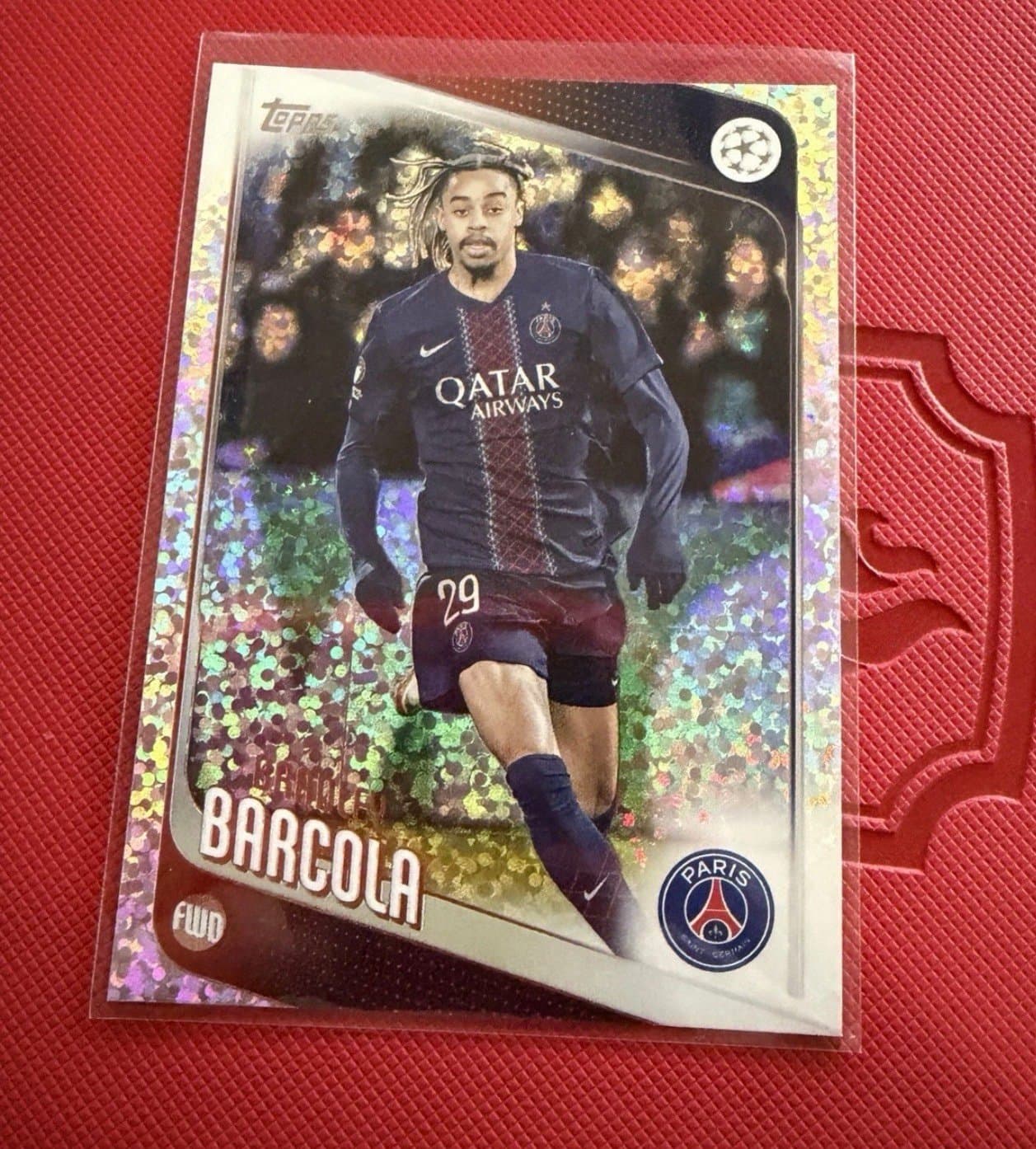 2025-26 Topps UCC Bradley Barcola PSG Mini Diamonds - Champions league - Image 1