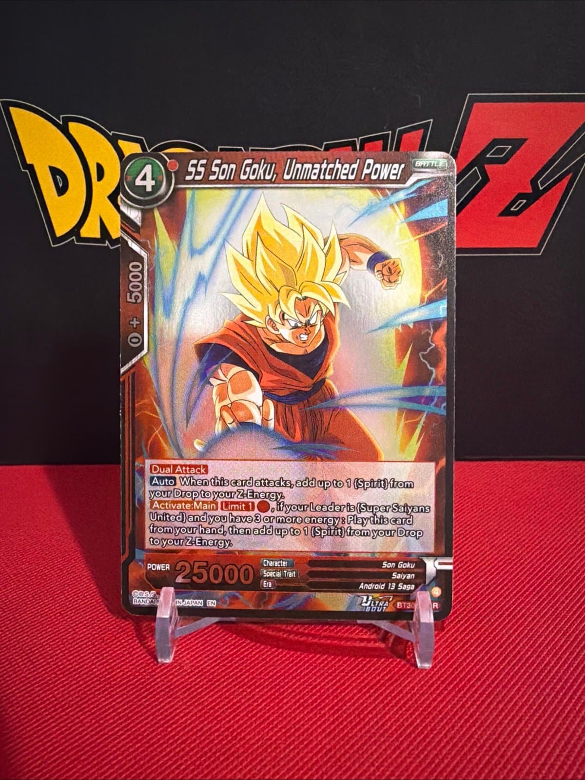 SS Son Goku, Unmatched Power BT30-004 R Foil Dragon Ball Three Glorious Fighters - Thumbnail 2